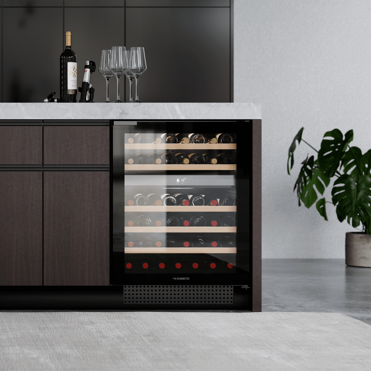 Dometic - 600mm - Built in Dual Zone Wine Fridge - D46B - 46 Bottle