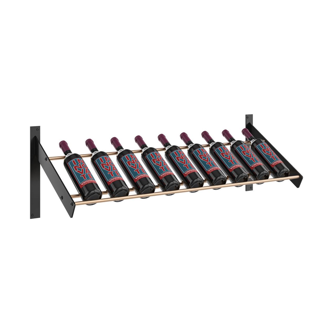 VintageView - Wine Wall Presentation - Evolution Series - Metal Wine Wall Rack (9 bottles)