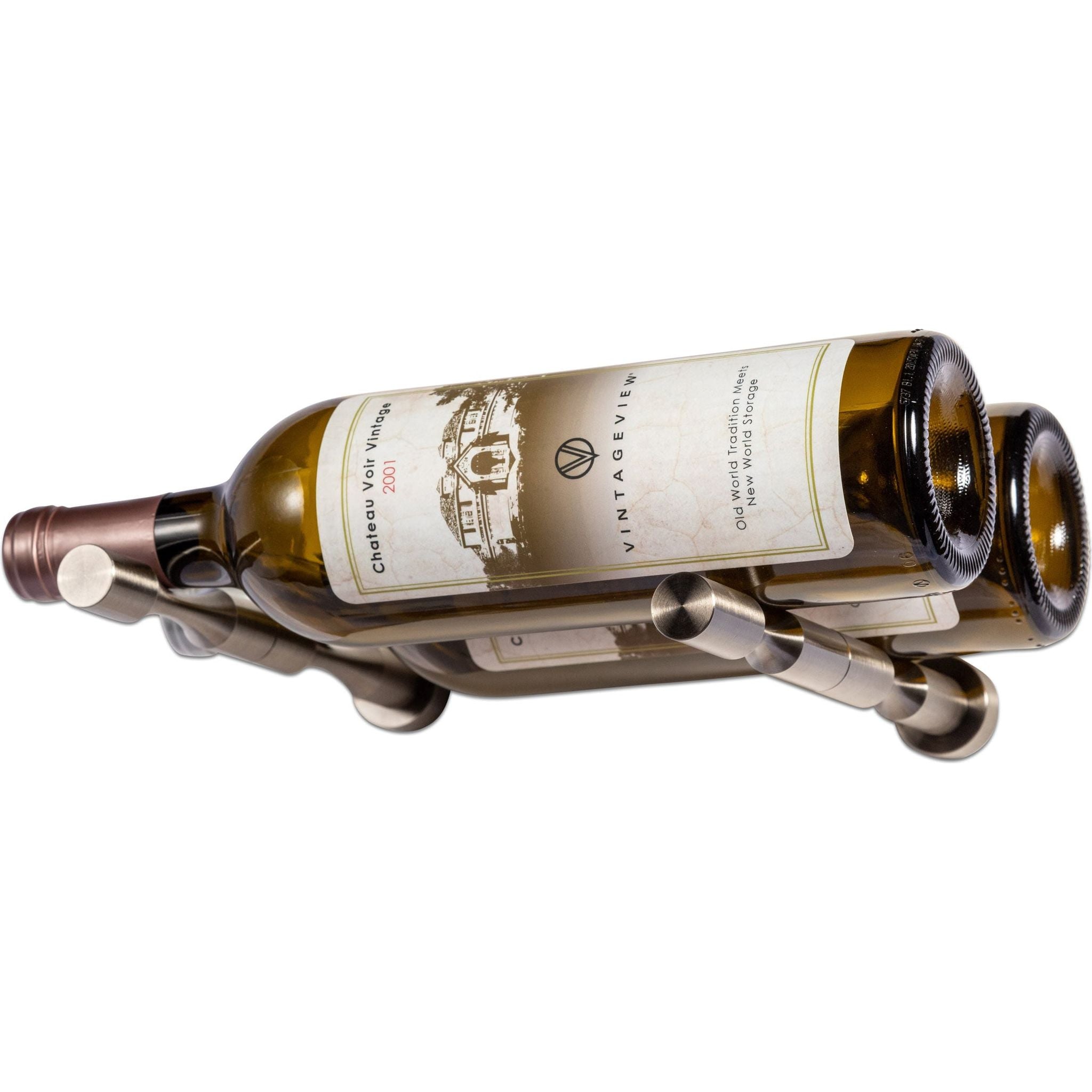 VintageView - Vino Series - 2 Bottle - Wall Mounted Metal Wine Rack (Peg System)