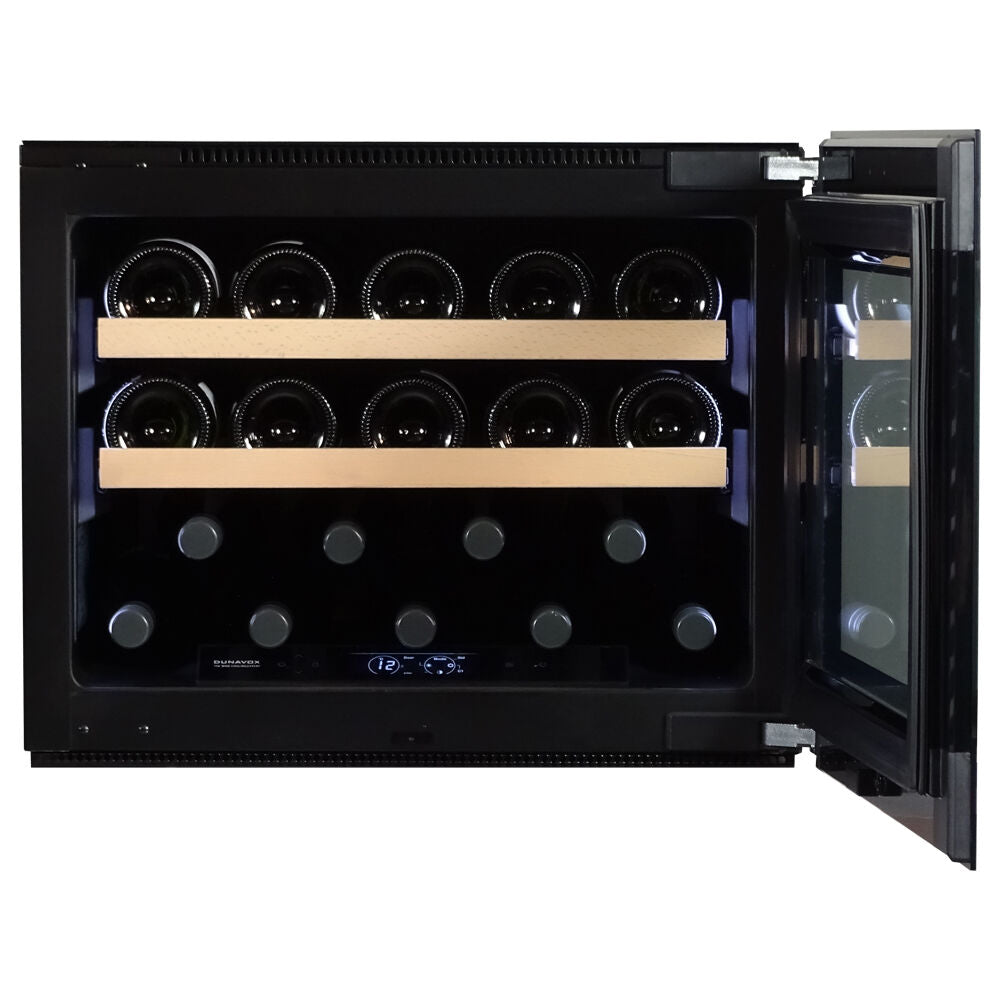 Dunavox Horizon-19.TO - 19 Bottle - Handleless Integrated Wine Cooler - DVH-19.50B.TO