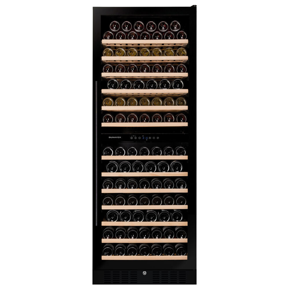 Dunavox GRANDE-108 - 600mm - Dual Zone - 108 Bottle - Built In / Freestanding - Shallow Depth- Tall Wine Cooler -DX-108.330DB
