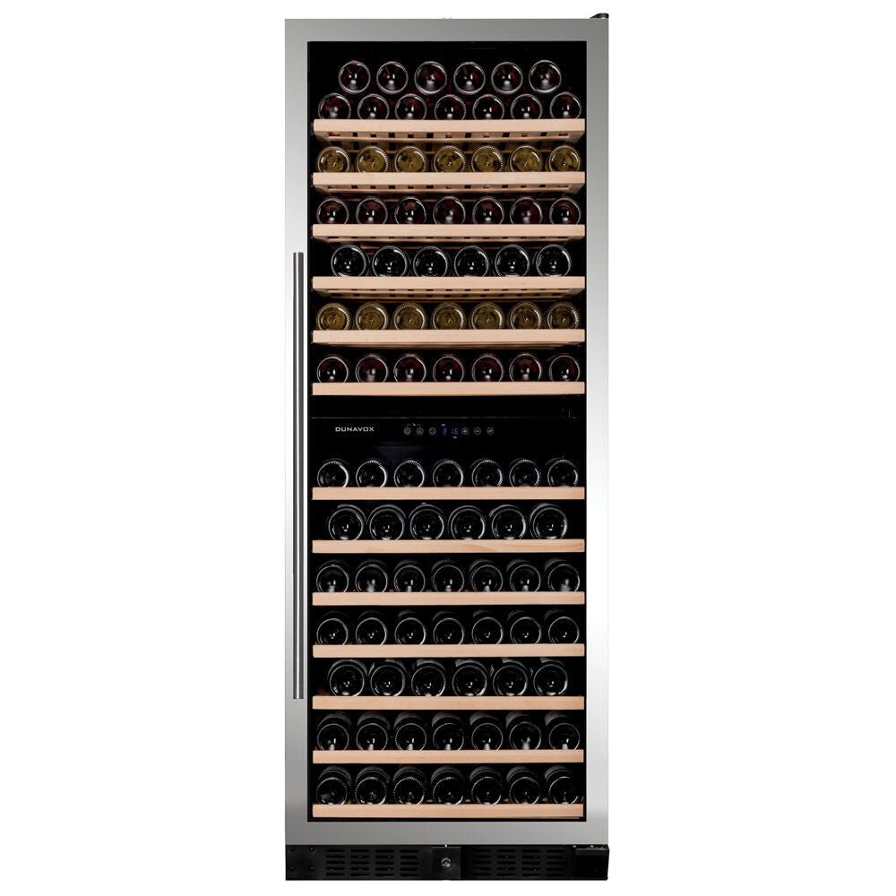 Dunavox GRANDE-108 - 600mm - Dual Zone - 108 Bottle - Built In / Freestanding - Shallow Depth- Tall Wine Cooler - DX-108.330DSS