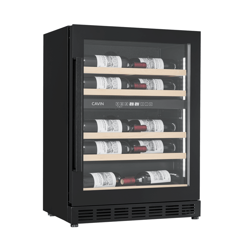 Cavin - 600mm - Undercounter Wine Fridge - Arctic Collection 60D Shallow Fullglass Black