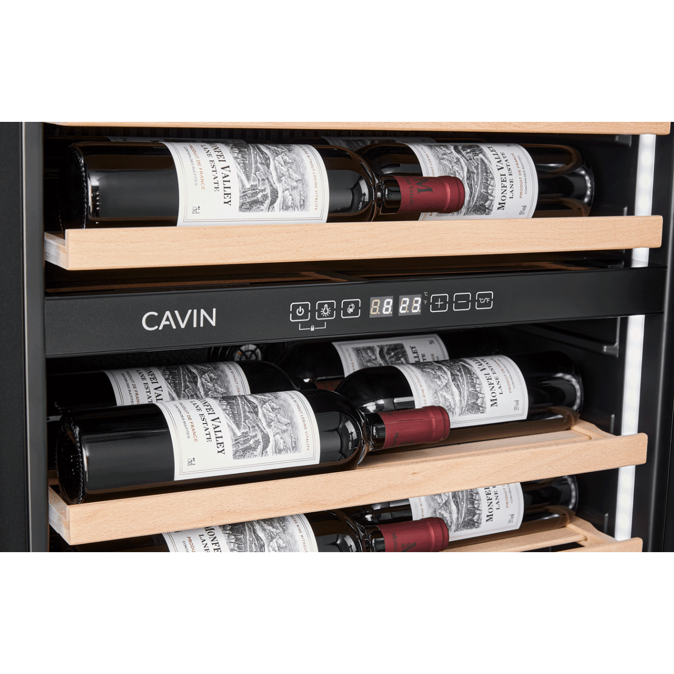 Cavin - 600mm - Undercounter Wine Fridge - Arctic Collection 60D Shallow Fullglass Black