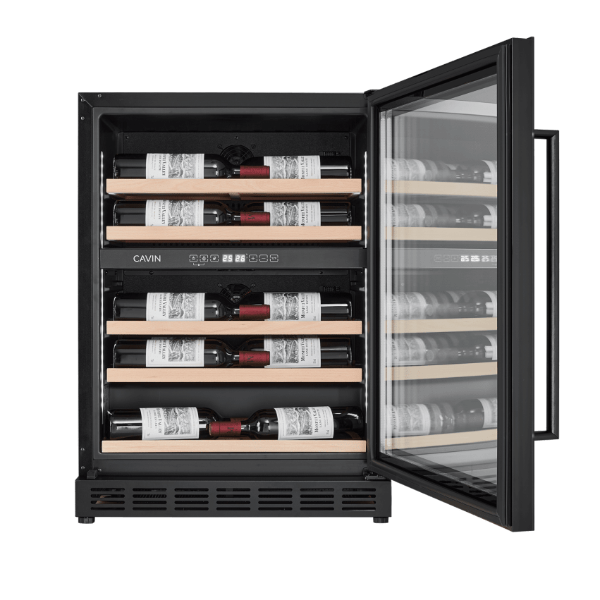 Cavin - 600mm - Undercounter Wine Fridge - Arctic Collection 60D Shallow Fullglass Black