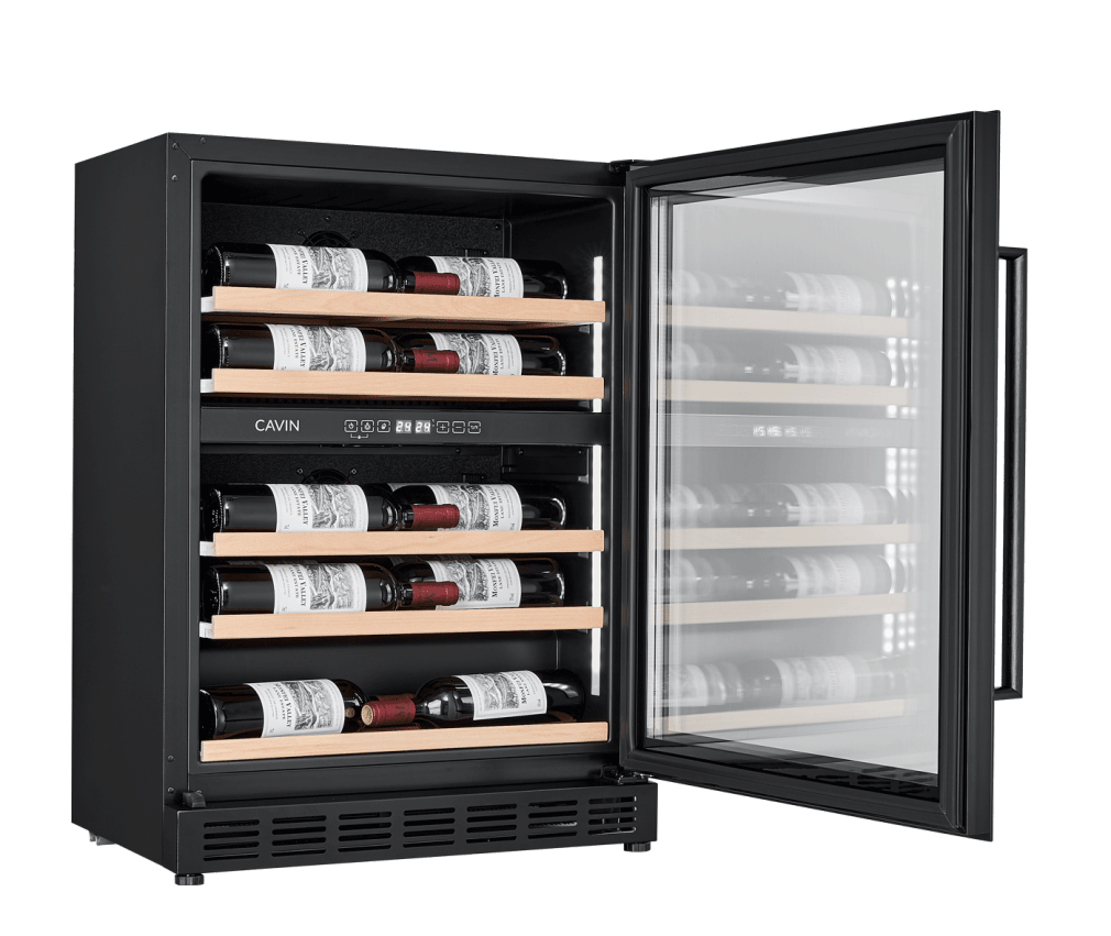 Cavin - 600mm - Undercounter Wine Fridge - Arctic Collection 60D Shallow Fullglass Black