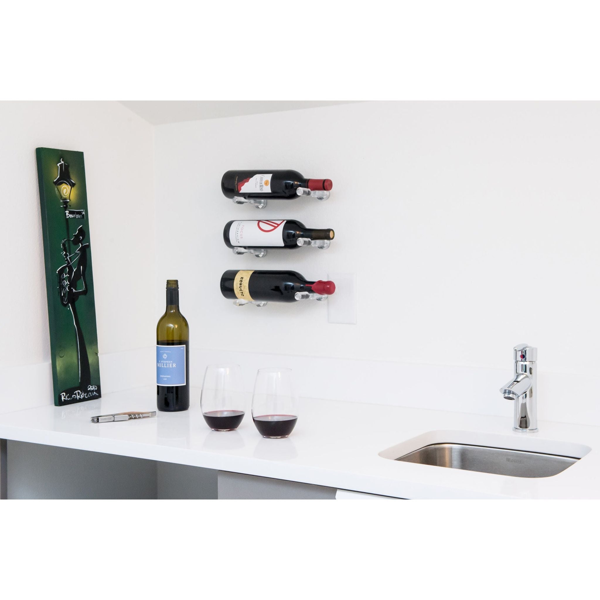 VintageView - Vino Series - 1 Bottle - Wall Mounted Metal Wine Rack (Peg System)
