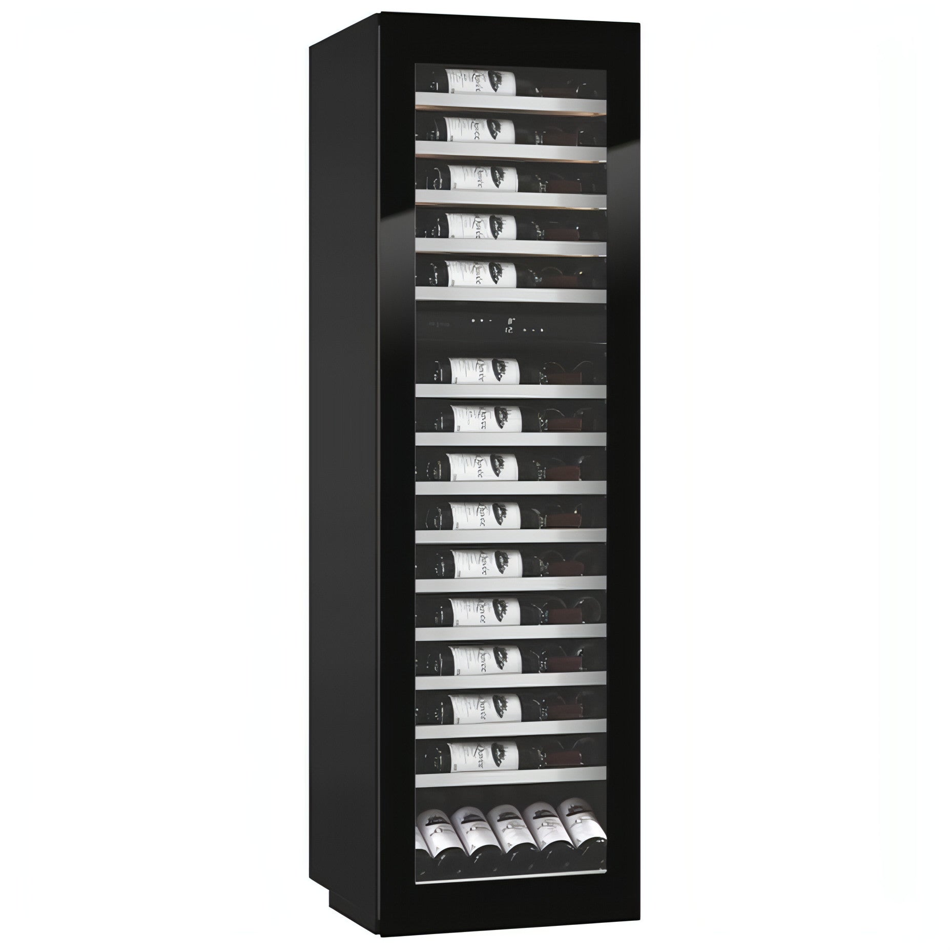 mQuvée - Integrated Wine Cooler - WineKeeper Exclusive 112D Fullglass Black - Push/Pull