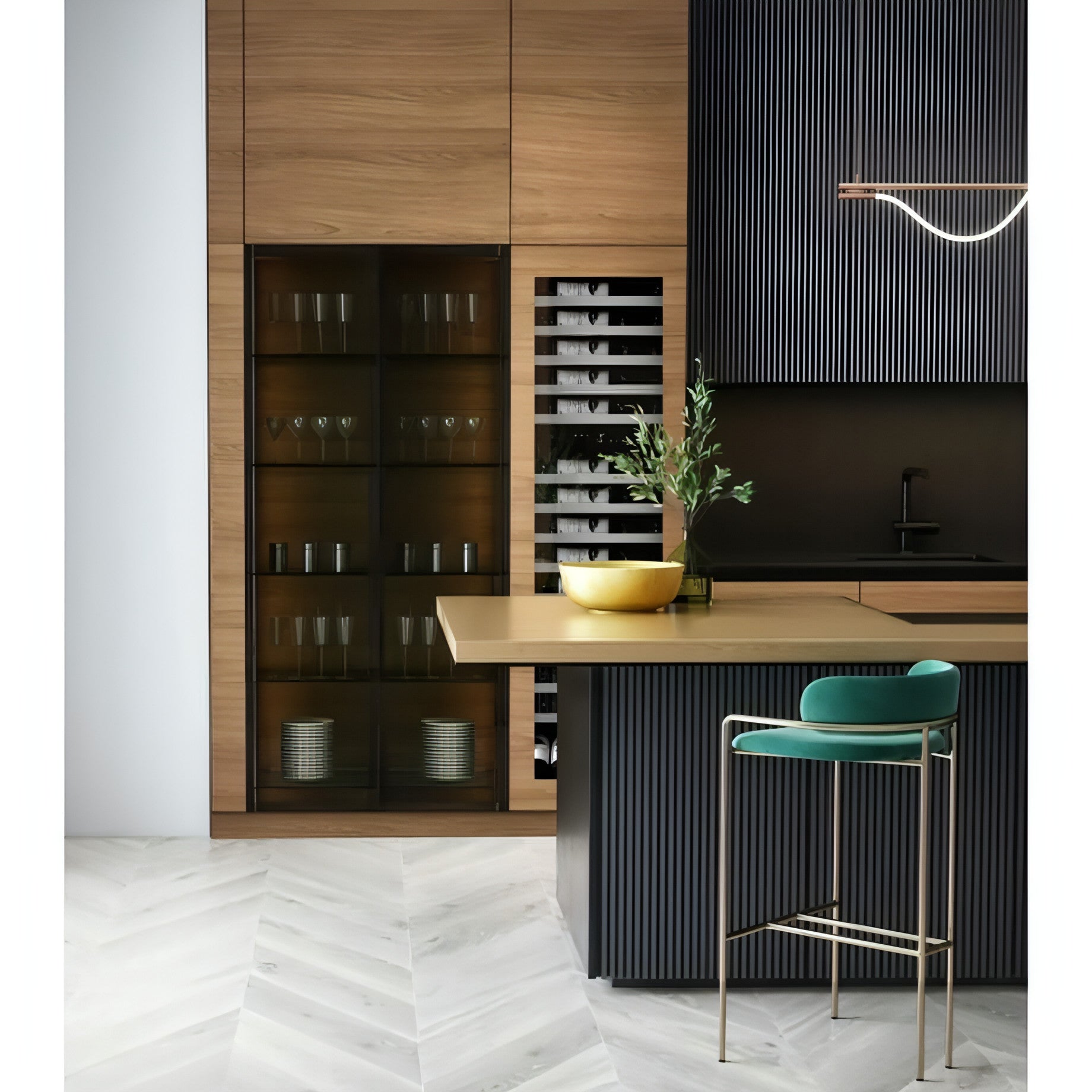 mQuvée - Fully Integrated Wine Cooler - WineKeeper Exclusive 112D Panel Ready - Push/Pull