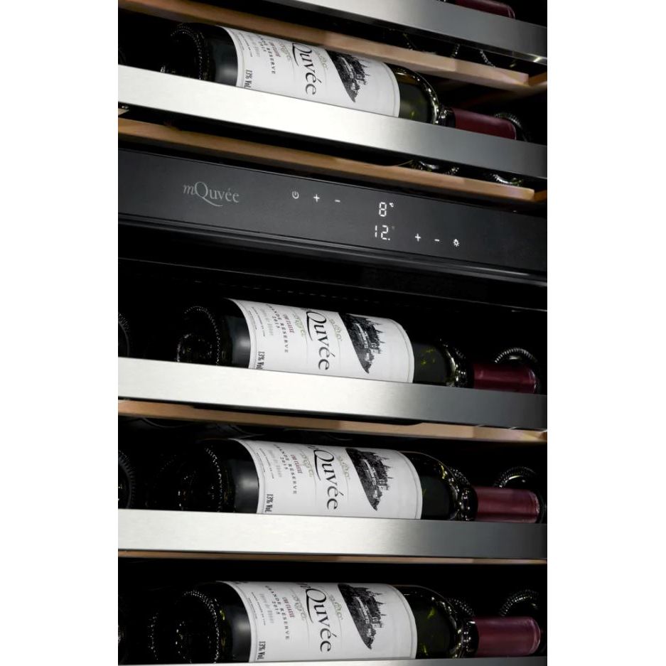 mQuvée - Fully Integrated Wine Cooler - WineKeeper Exclusive 112D Panel Ready - Push/Pull