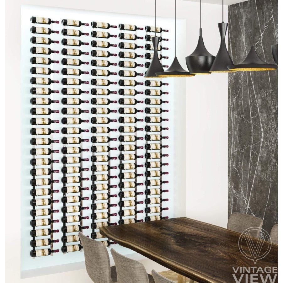VintageView - W Series 8 – 2440mm Wall Mounted Metal Wine Rack Combo Kit (24-72 bottles)