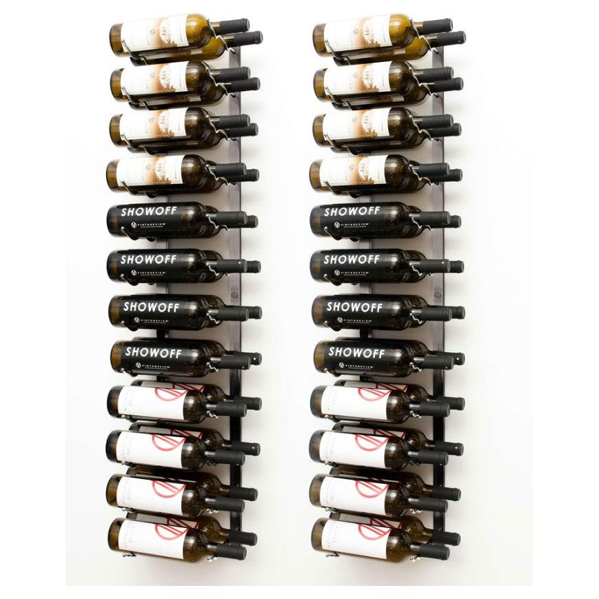 VintageView - W Series 8 – 2440mm Wall Mounted Metal Wine Rack Combo Kit (24-72 bottles)