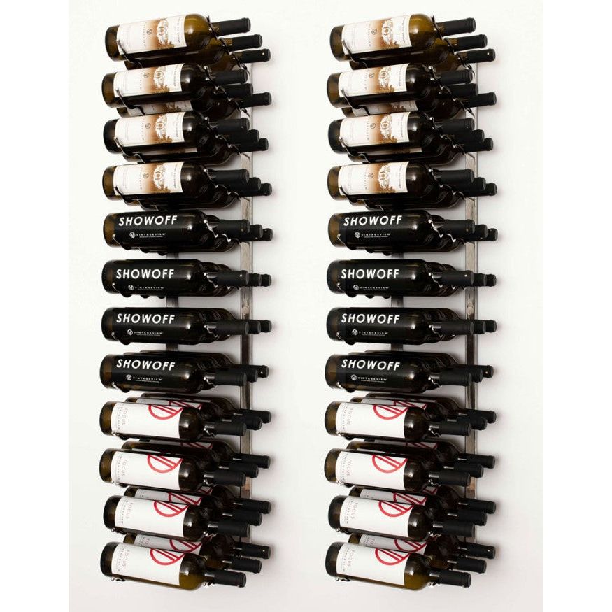VintageView - W Series 8 – 2440mm Wall Mounted Metal Wine Rack Combo Kit (24-72 bottles)