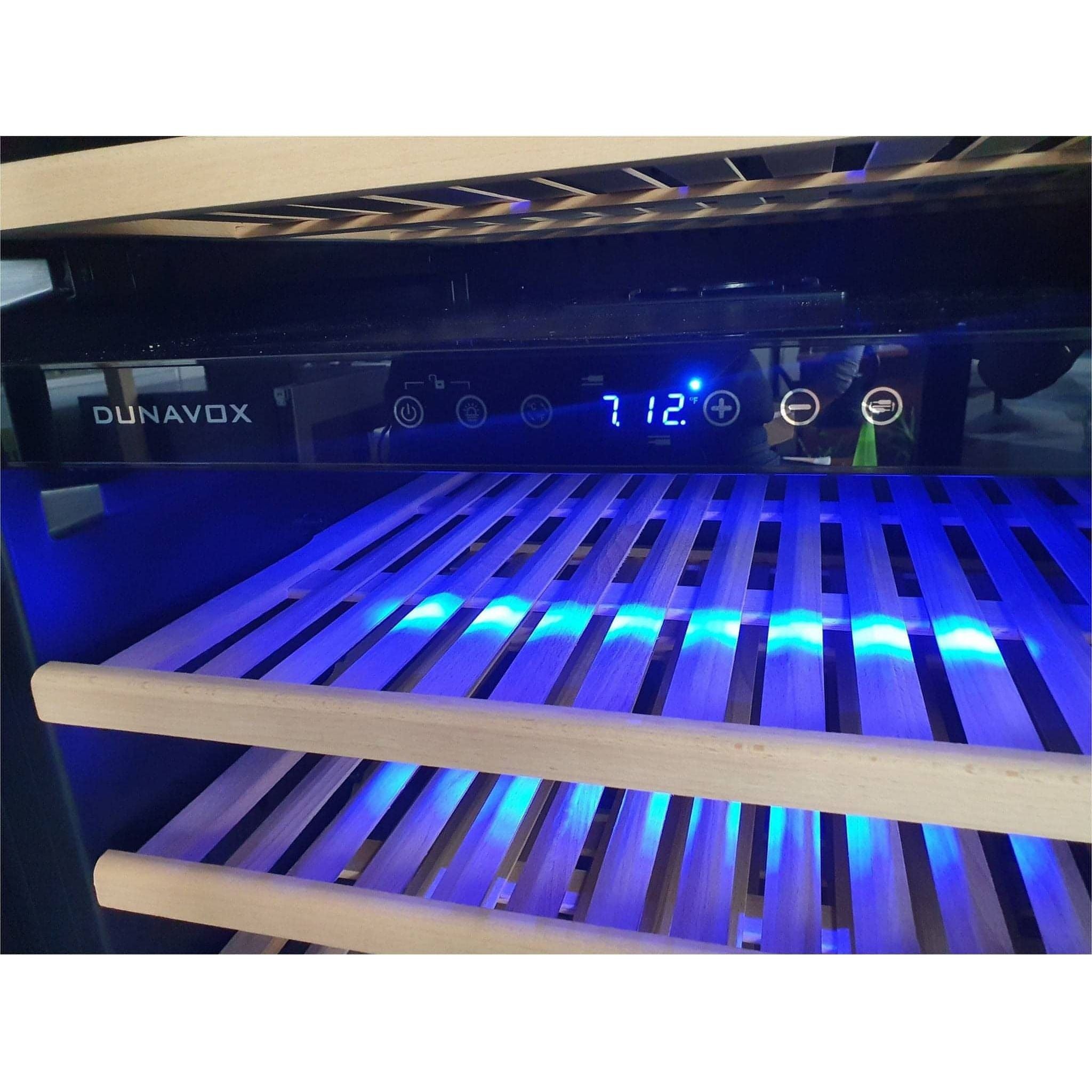 Dunavox GRANDE-181 - 655mm Width - Dual Zone 181 Bottle - Built In / Freestanding Wine Cooler - DX-181.490SDSK