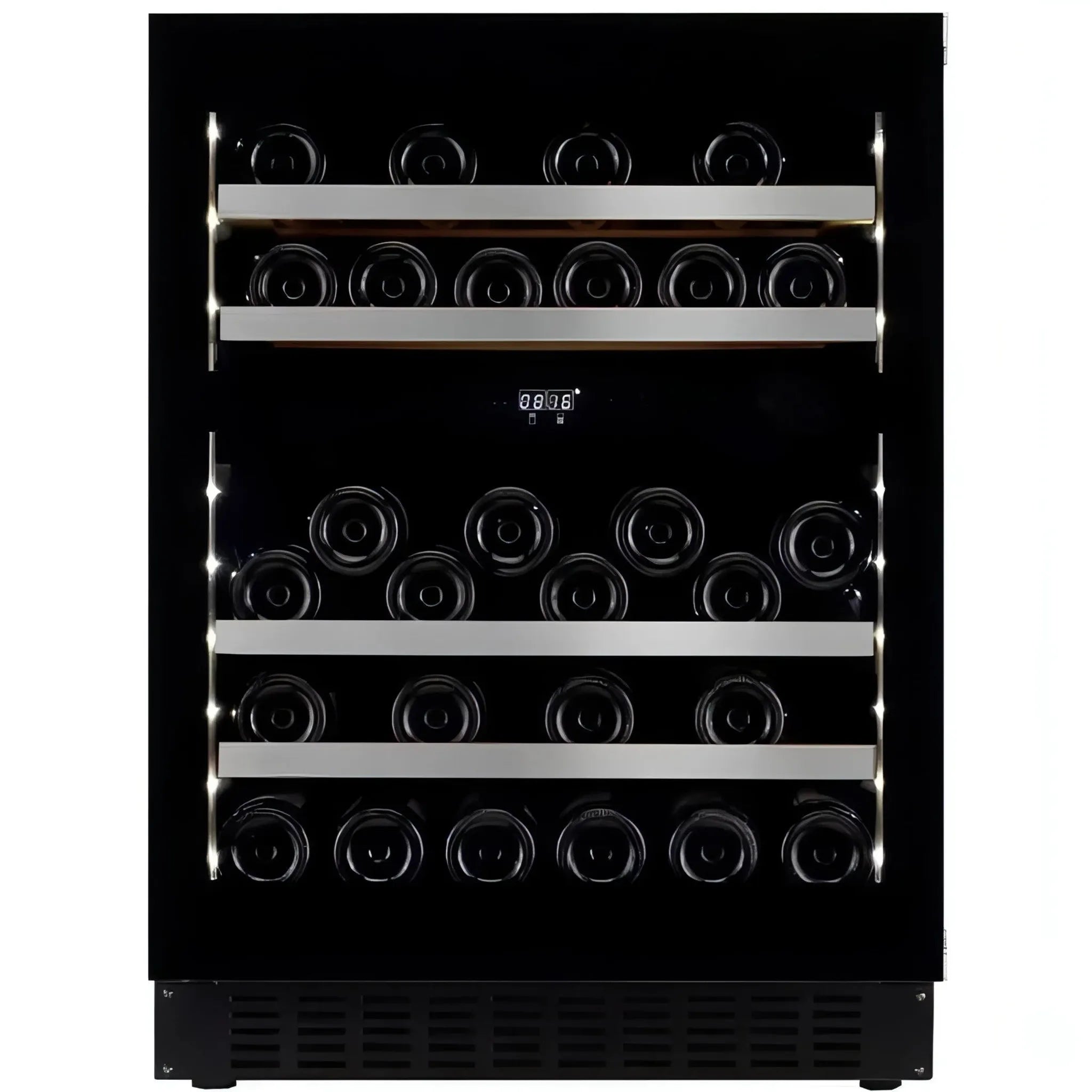 mQuvée - 600mm - Undercounter - WineCave 60D Fullglass Black - Push/Pull