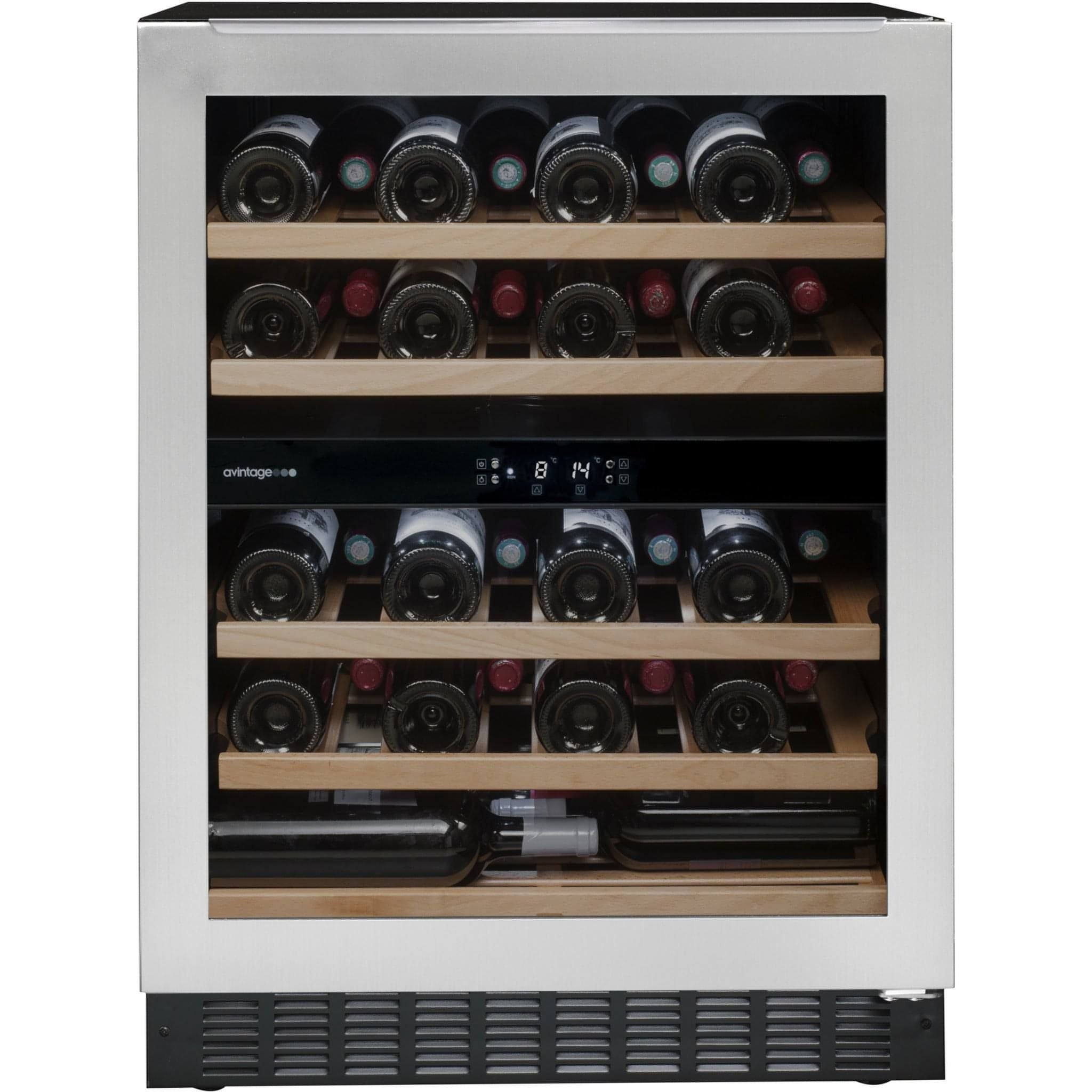 Avintage - 600mm Dual Zone - 50 bottle - Undercounter Wine Cooler - AVU54TXDZA