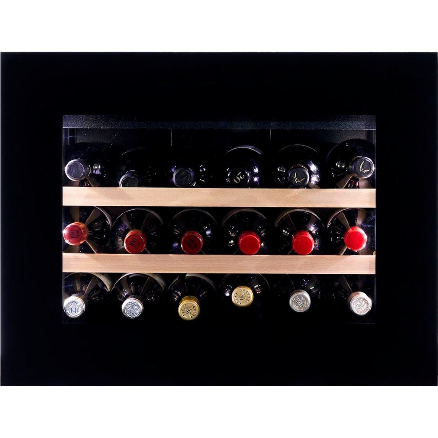 Dunavox GLANCE-18 - Single Zone 18 Bottle - Built In / Integrated Wine Cooler - DAVG-18.46B.TO