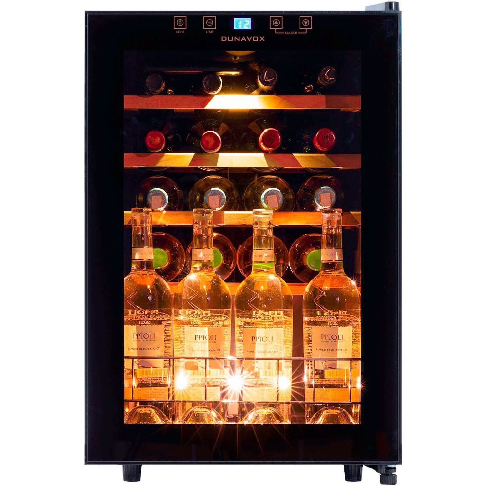 Dunavox HOME-20 - Single Zone 20 Bottle - Freestanding Wine Cooler - DXFH-20.62