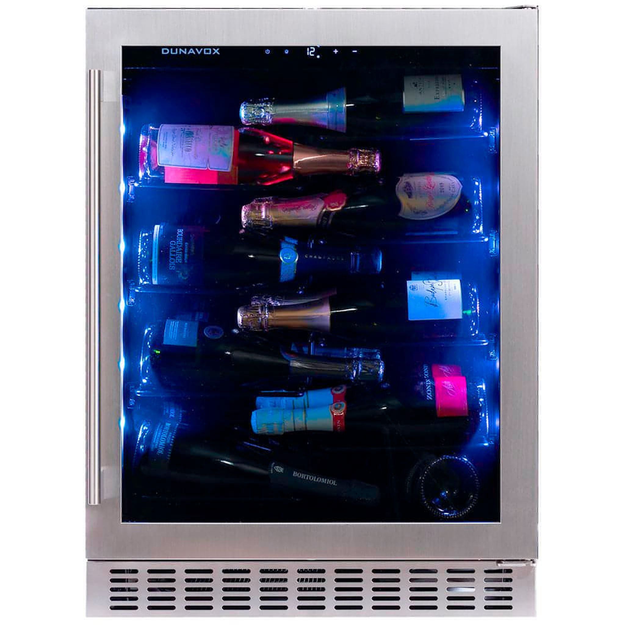 Dunavox FLOW-40 - 600mm - 40 Bottle - Built In Undercounter Wine Fridge - DAUF-40.138SS