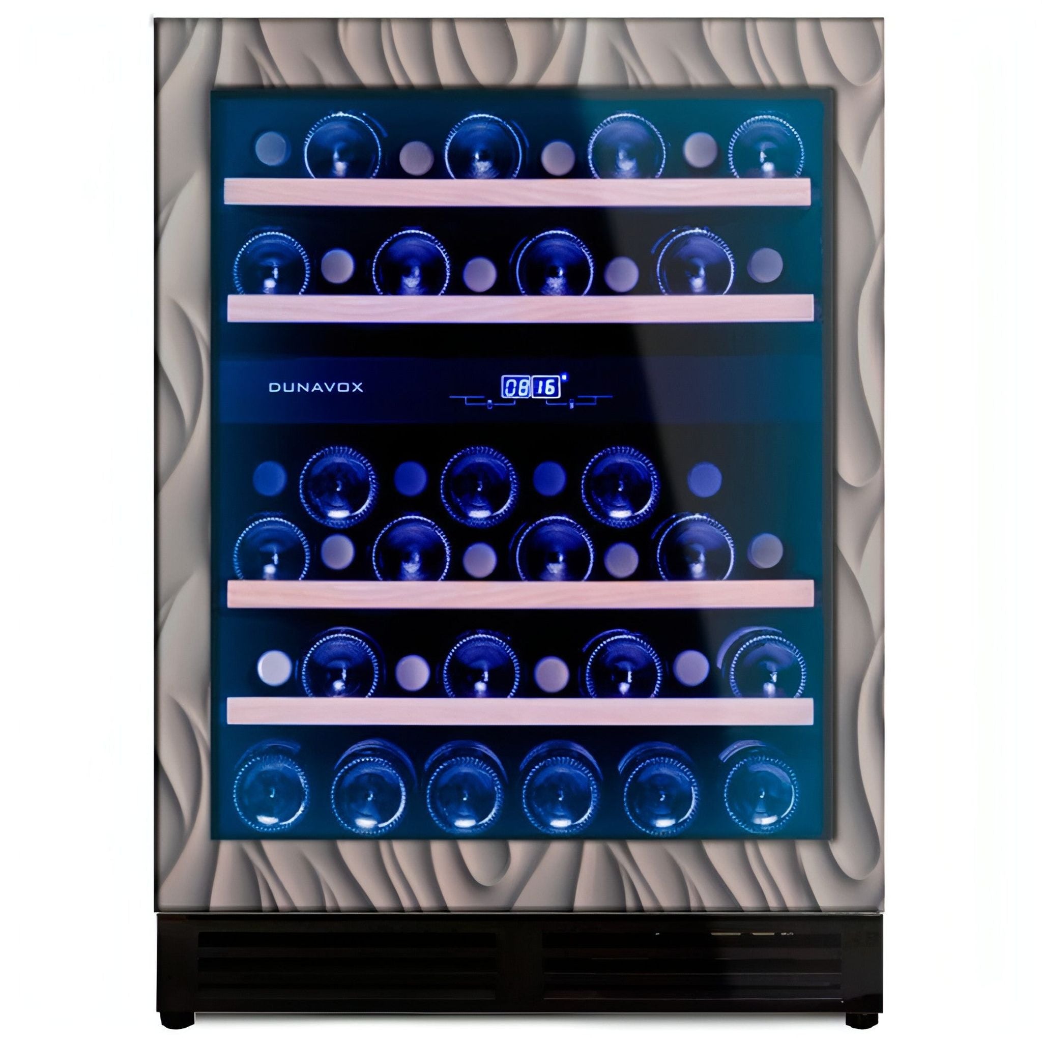 Dunavox FLOW-45 - 600mm Dual Zone - 45 Bottle - Fully Integrated Undercounter Wine Cooler - DAUF-45.125DOP.TO 88cm height