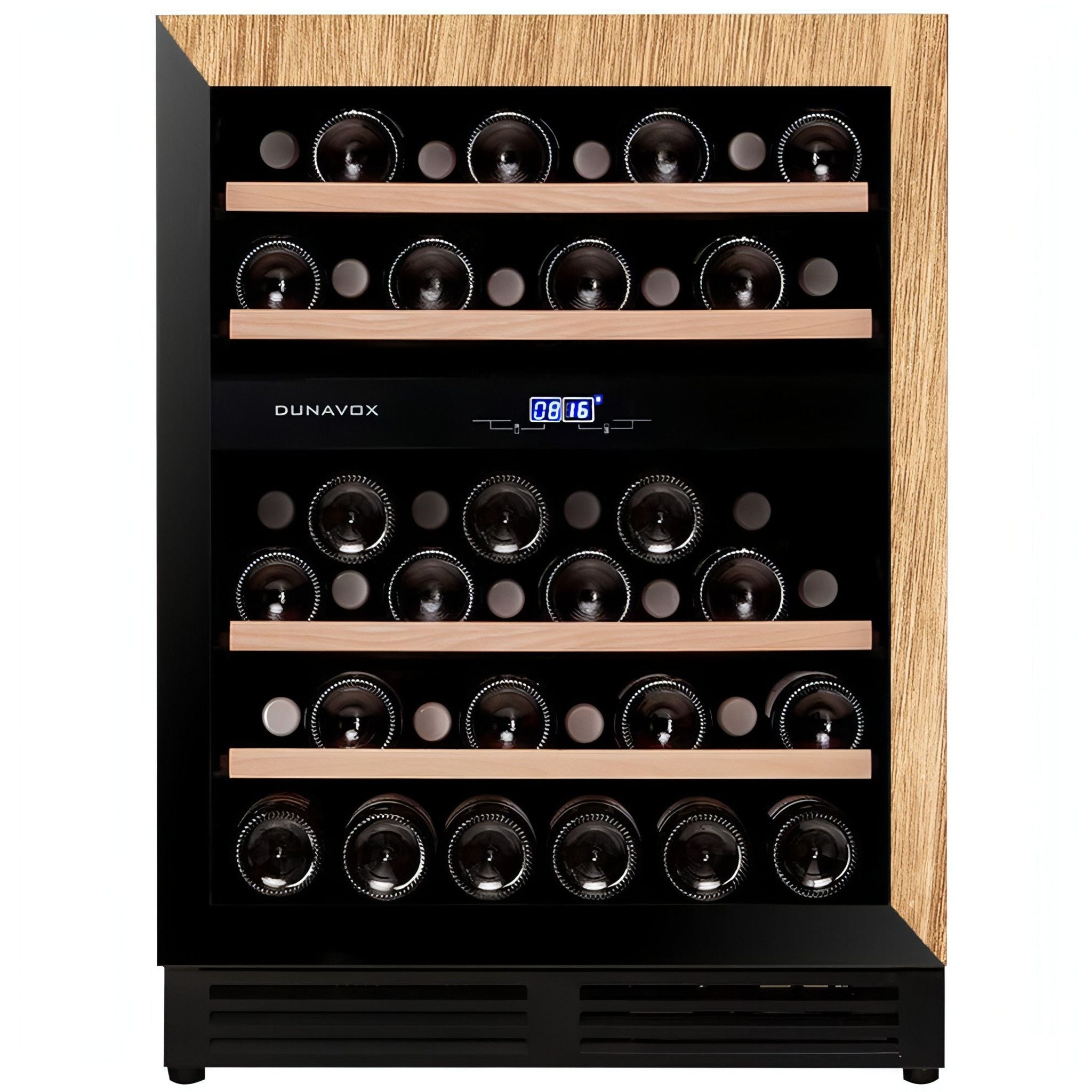 Dunavox FLOW-45 - 600mm Dual Zone - 45 Bottle - Fully Integrated Undercounter Wine Cooler - DAUF-45.125DOP.TO 88cm height