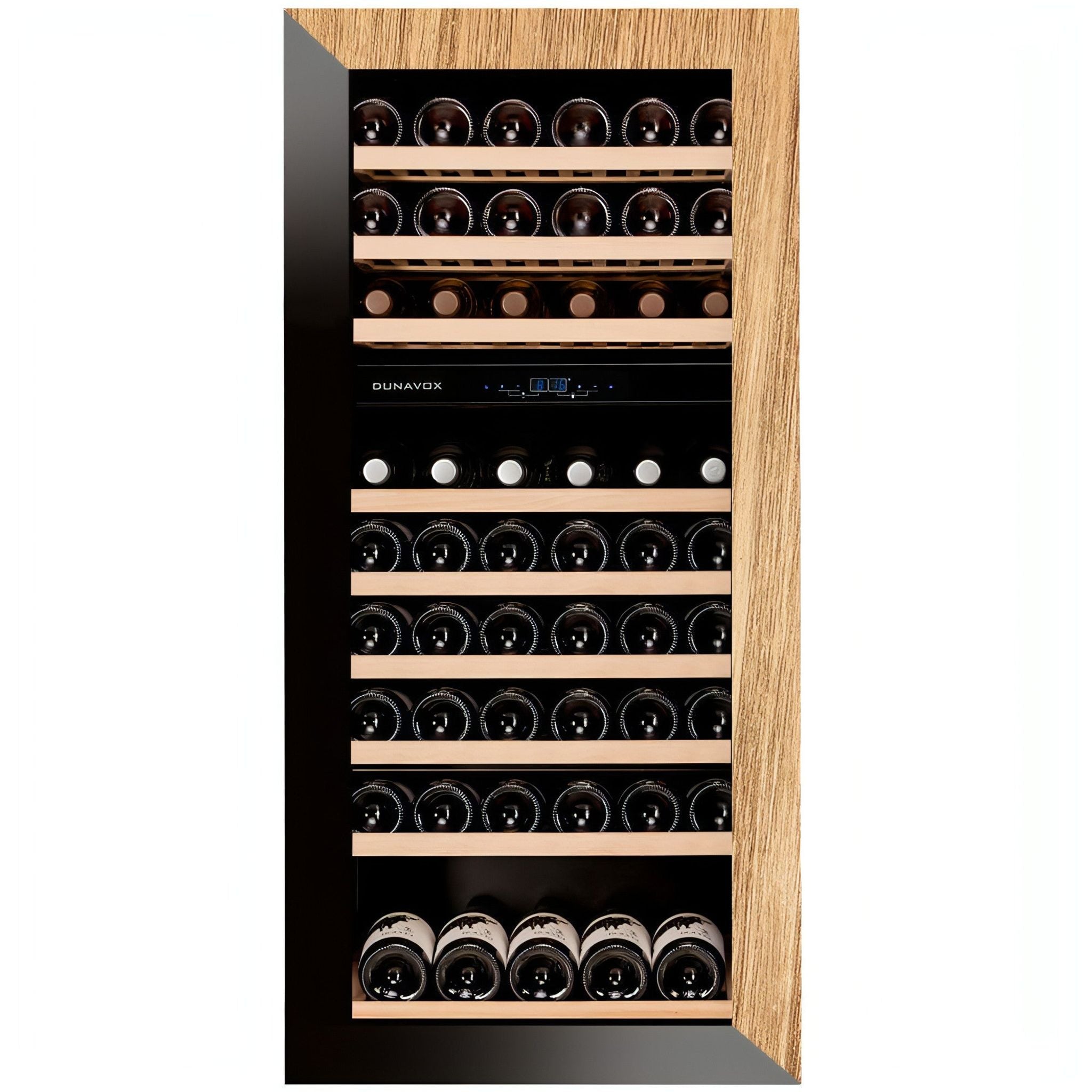 Dunavox GLANCE-72 - Dual Zone - 72 Bottle Fully Integrated Wine Cooler - DAVG-72.185DOP.TO