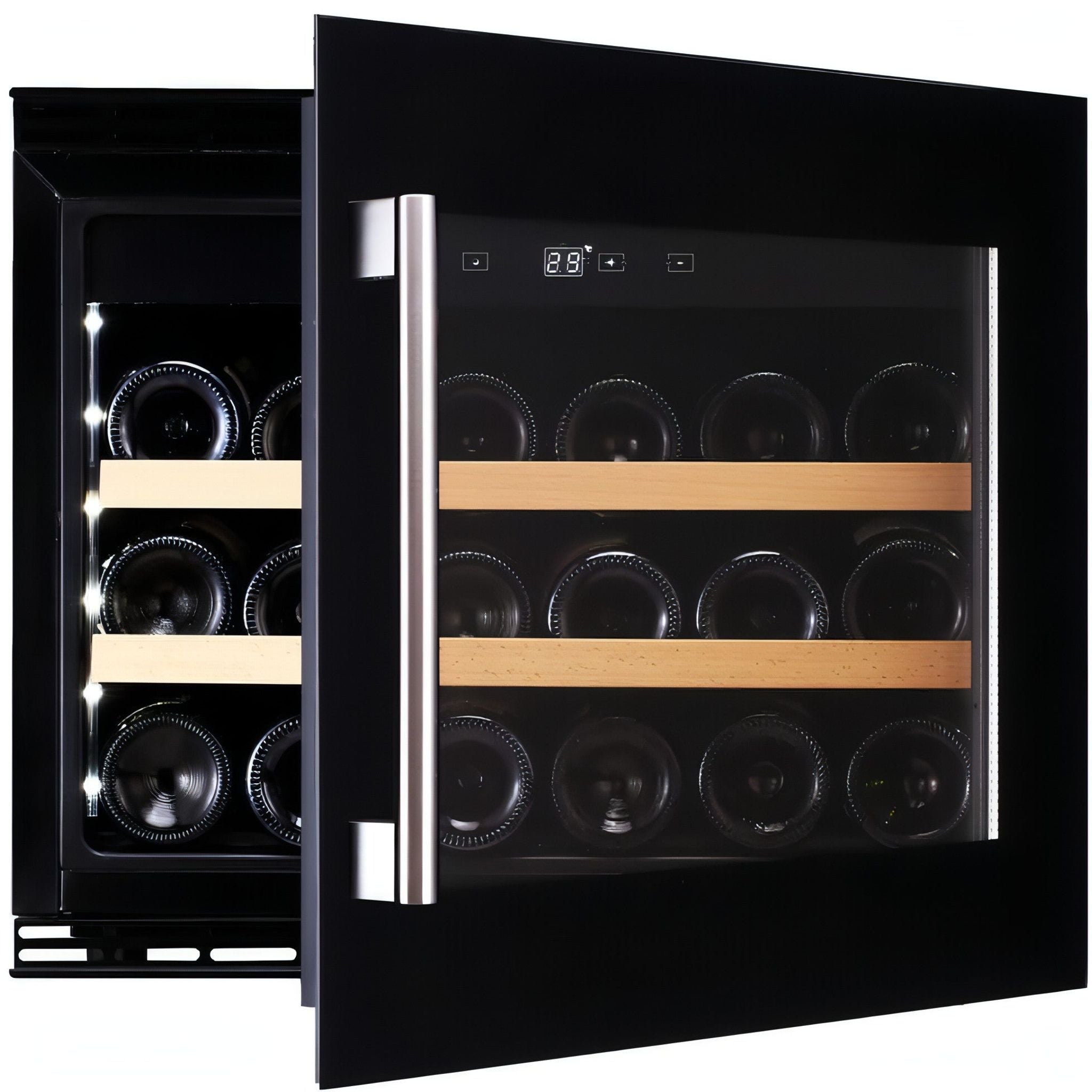 Dunavox SOUL-18 - Single Zone 18 Bottle - Built In / Integrated Wine Cooler - DAVS-18.46B