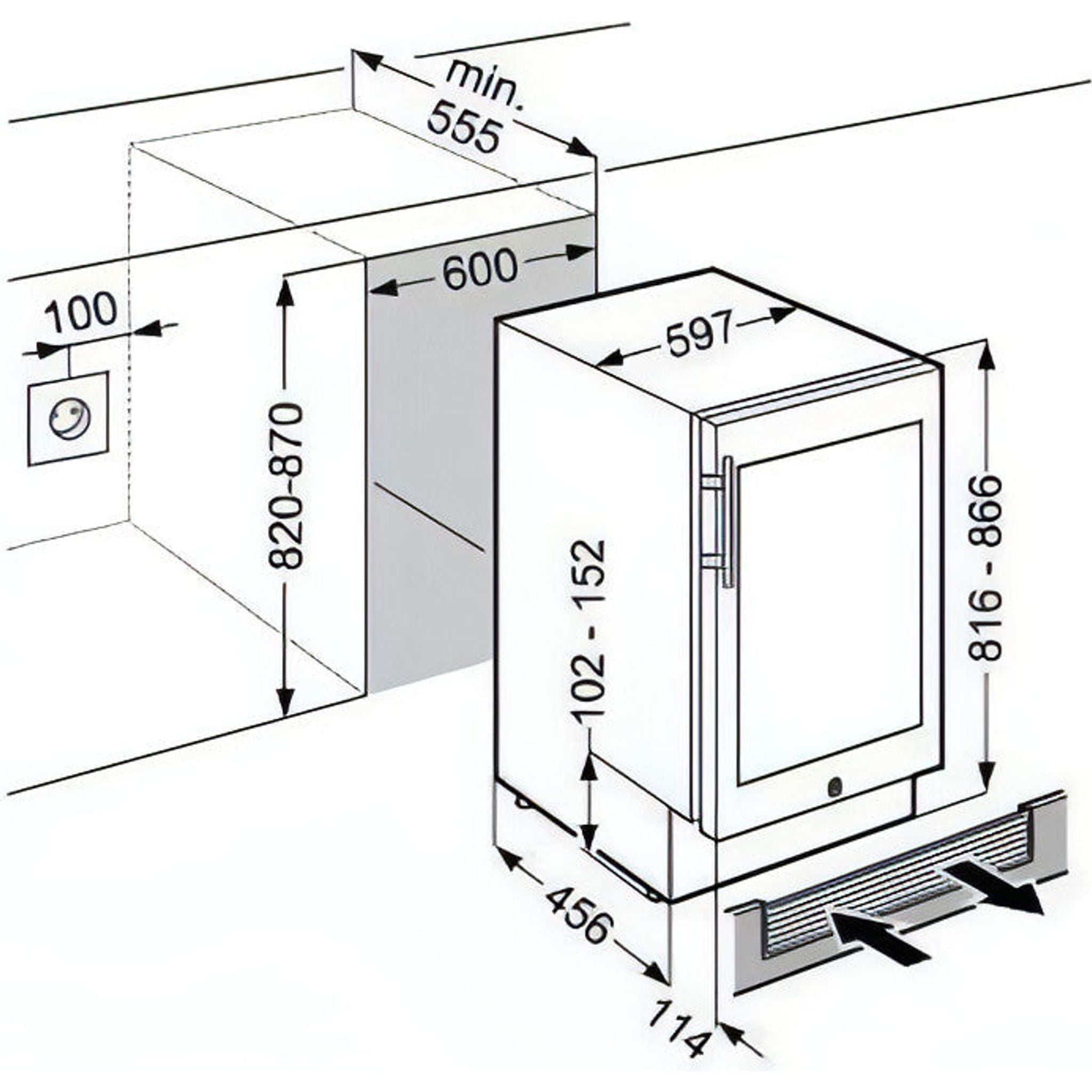 Liebherr - 600mm - 46 Bottle - Undercounter Wine Cooler - UWKES1752