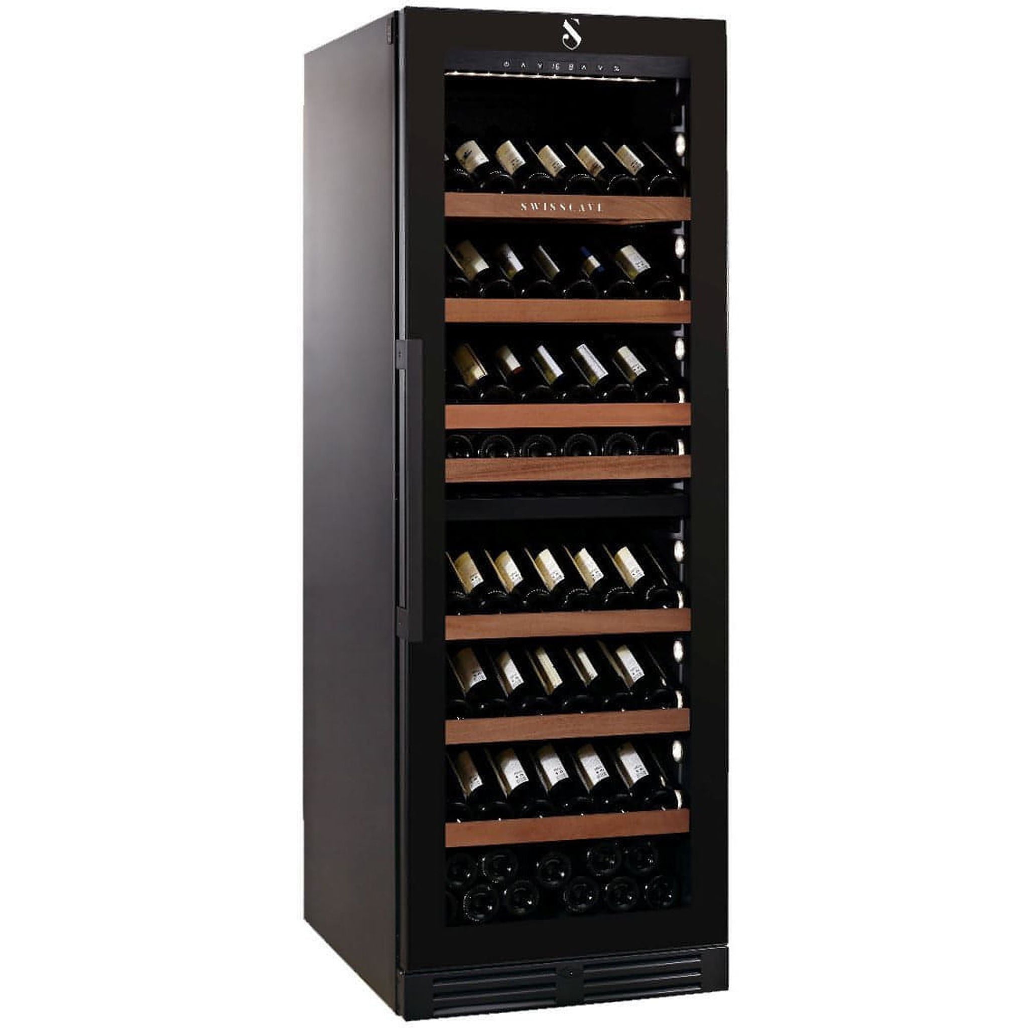 SWISSCAVE Premium - 600mm Dual Zone - 134 Bottle - Freestanding / Built In Wine Cooler - WLB-460DFLD-MIX