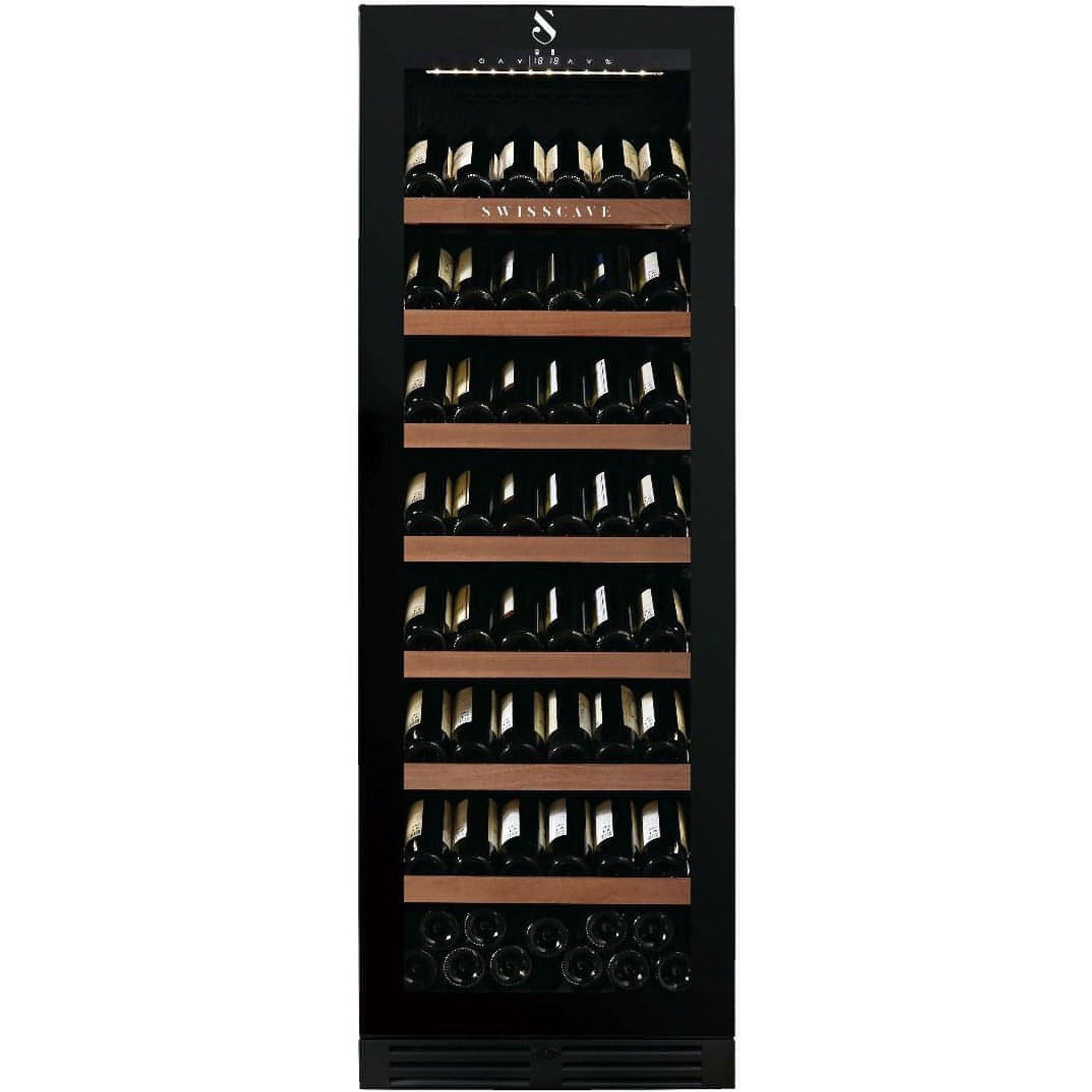 SWISSCAVE Premium - 600mm - 140 Bottle - Freestanding / Built in Wine Cooler - WLB460FLD-MIX