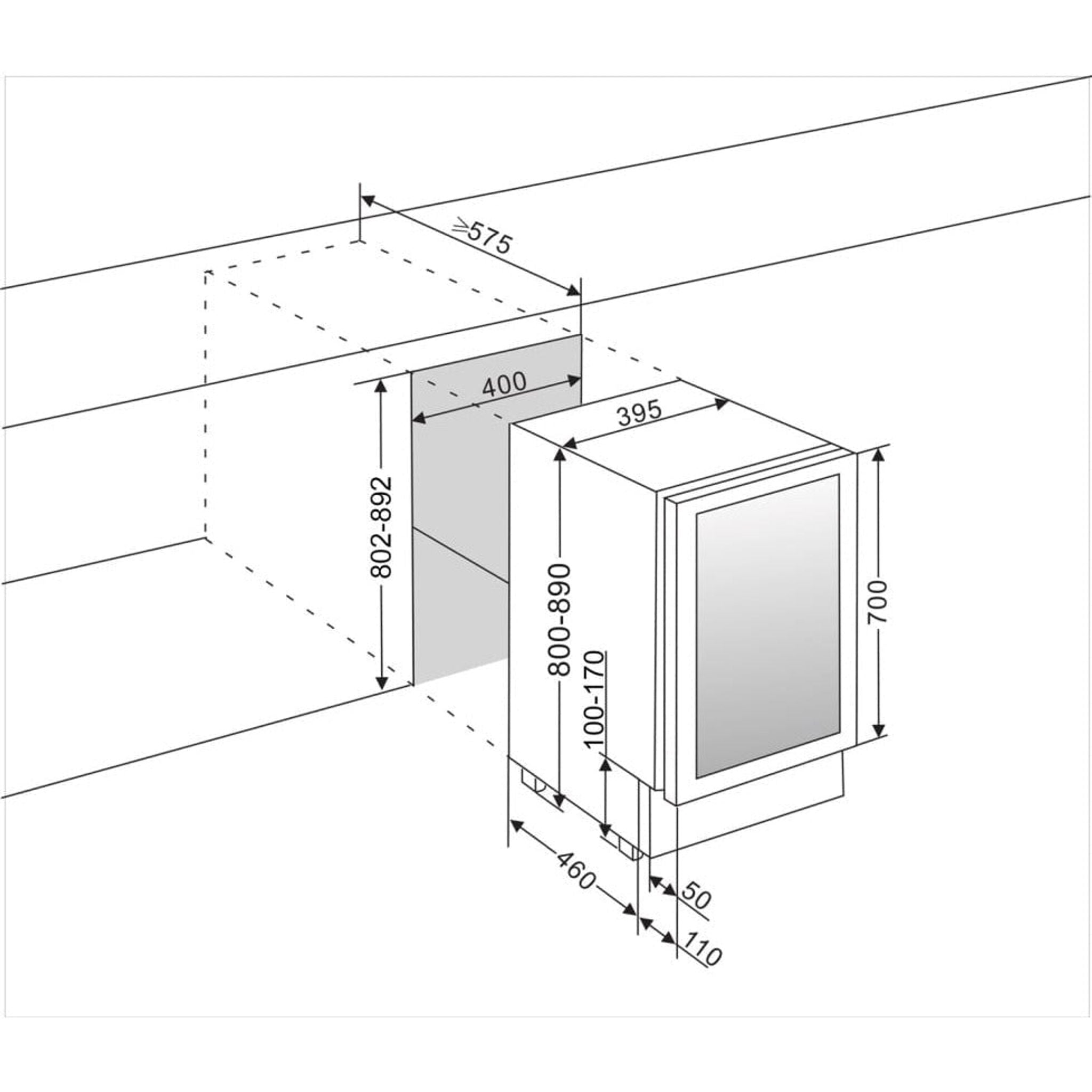 mQuvée - 400mm - Undercounter Drinks Fridge - BeerServer40 - Anthracite Black