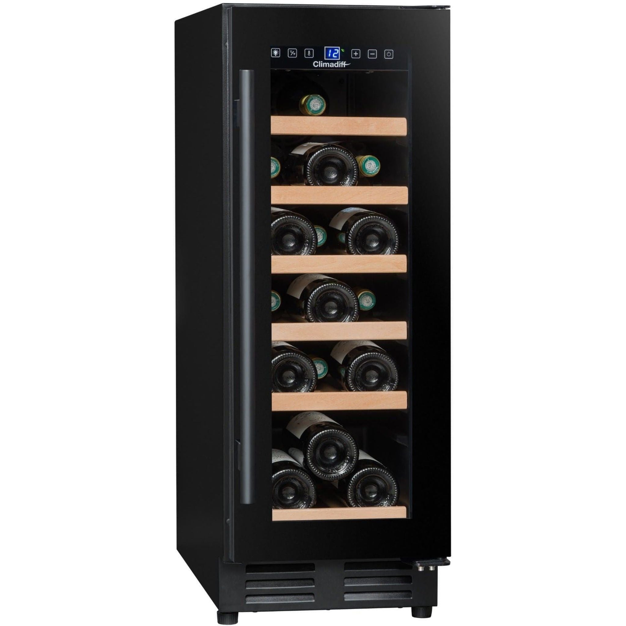 Climadiff - 300mm - 18 Bottle - Built In Undercounter Wine Fridge - CBU18S2B