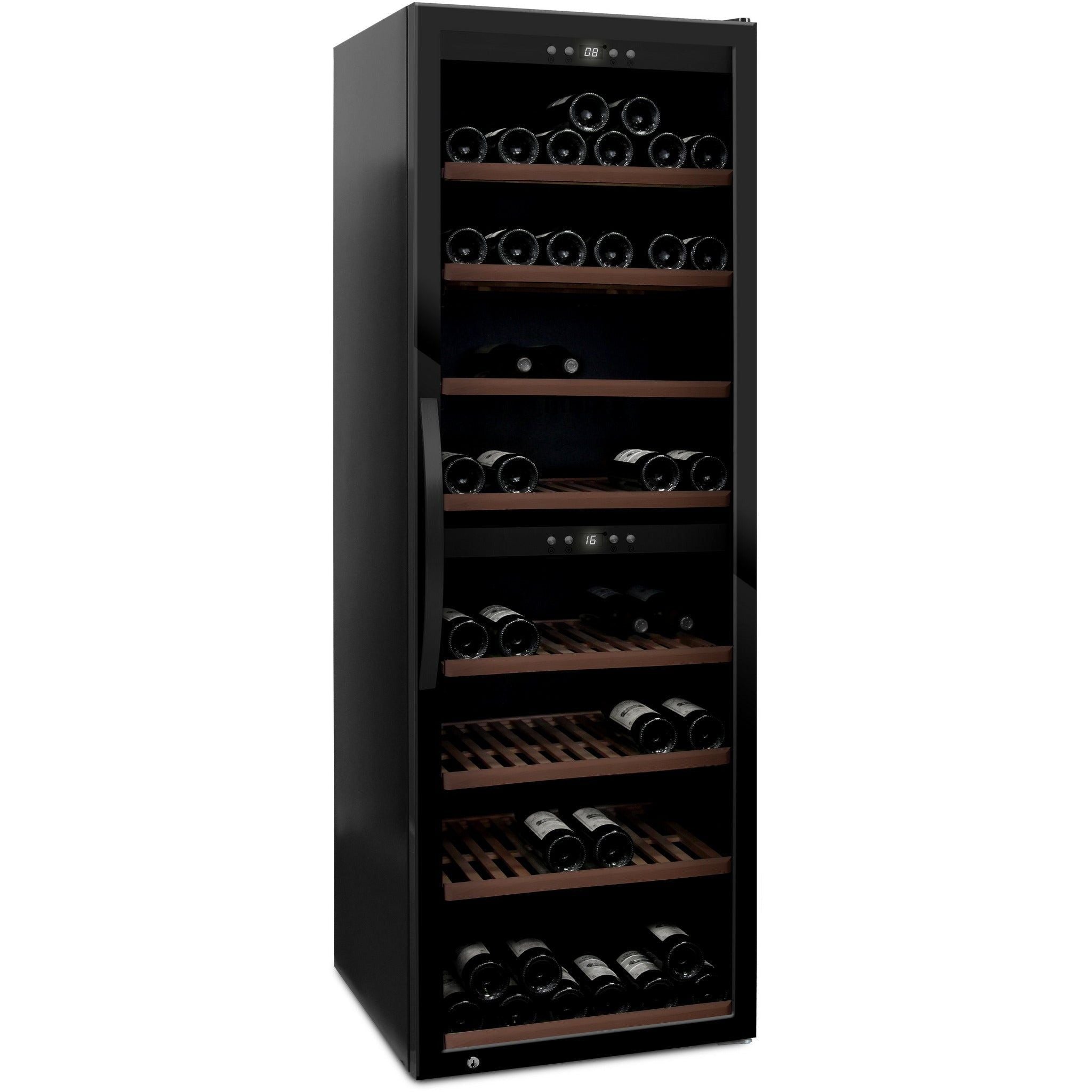 mQuvée - Wine Expert 180 Dual Zone Freestanding Wine Cooler - Black