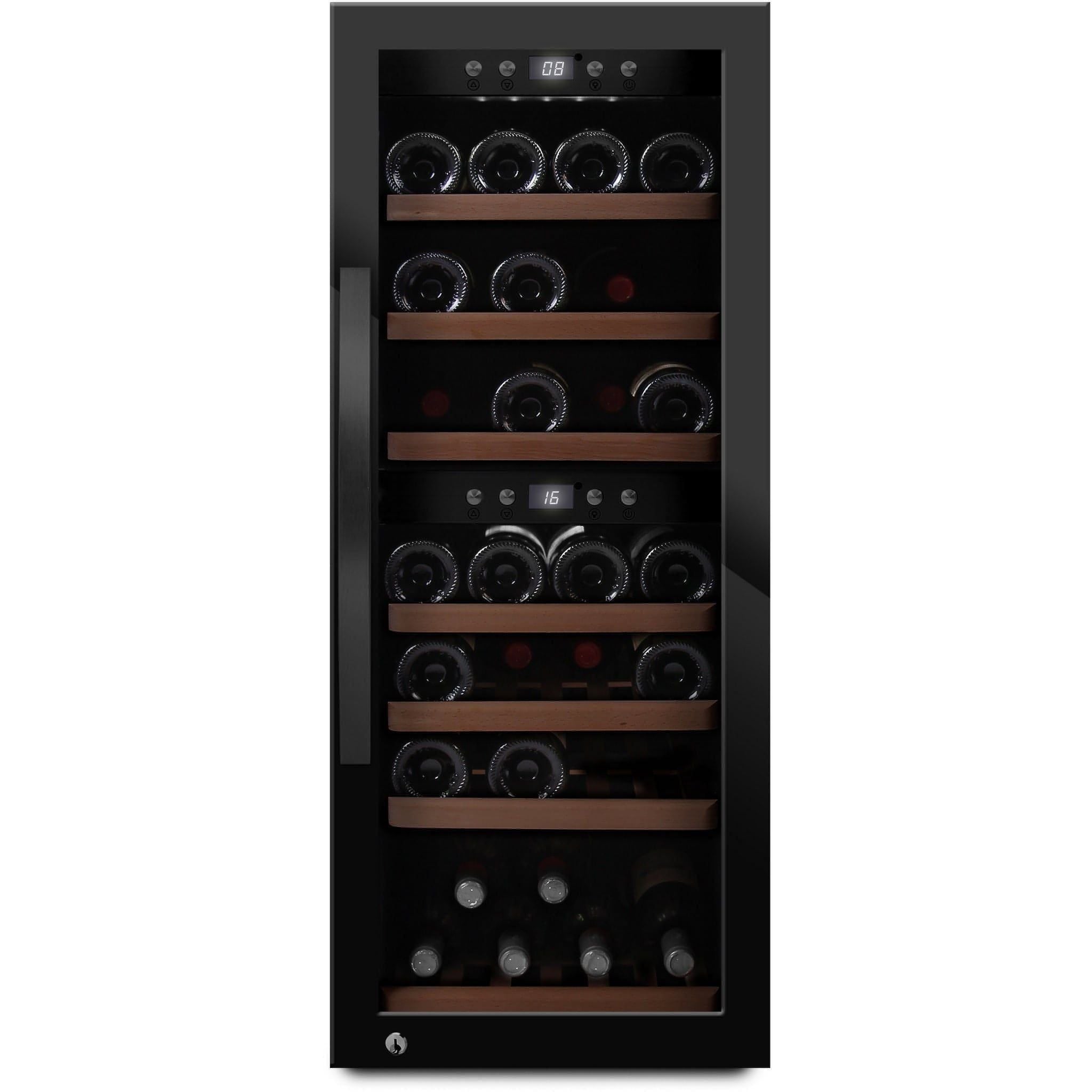 mQuvée - Wine Expert 38 Dual Zone Freestanding Wine Cooler - Black