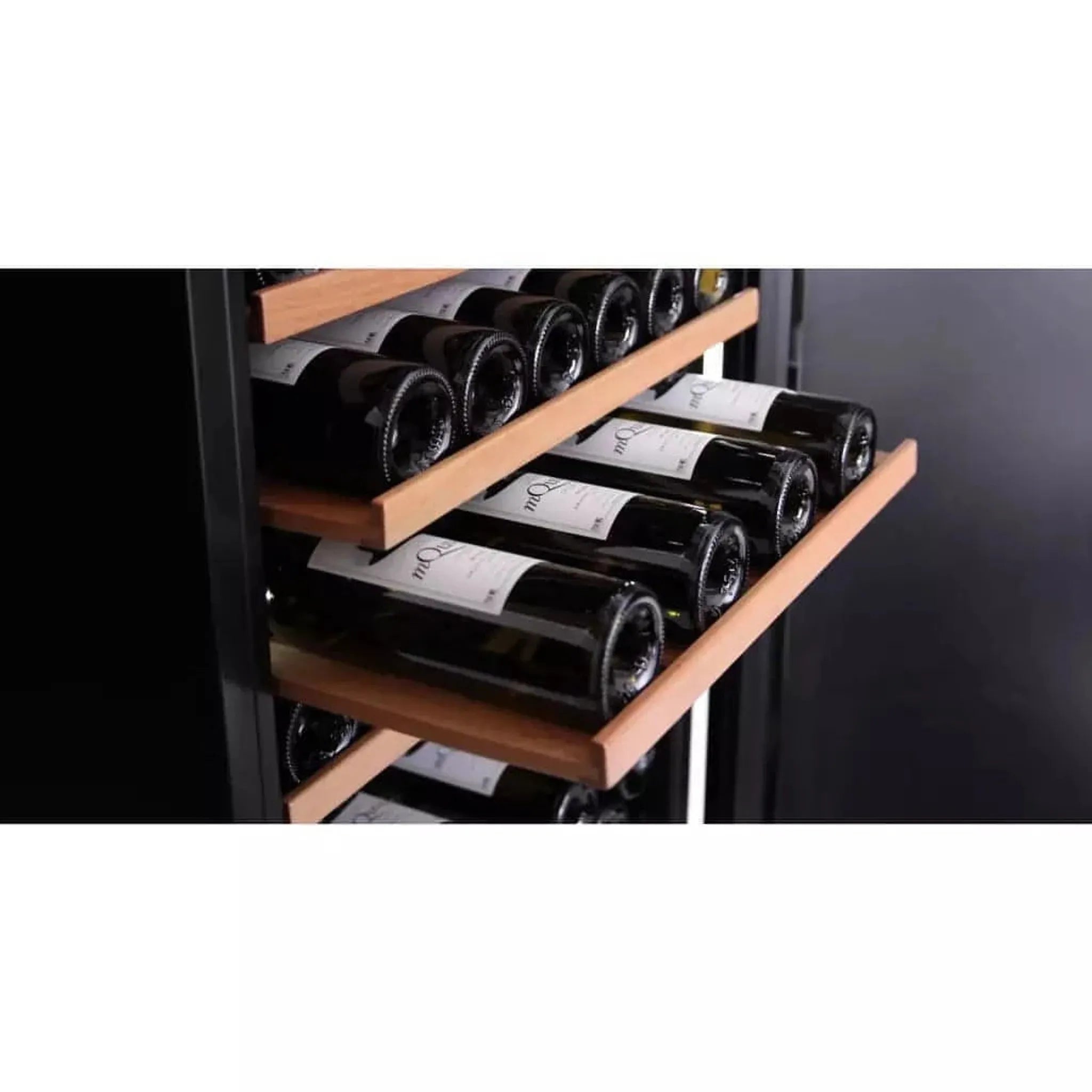 mQuvée - 600mm - Built in/Freestanding - WineStore Exclusive - 177 Anthracite Black 15 Shelves