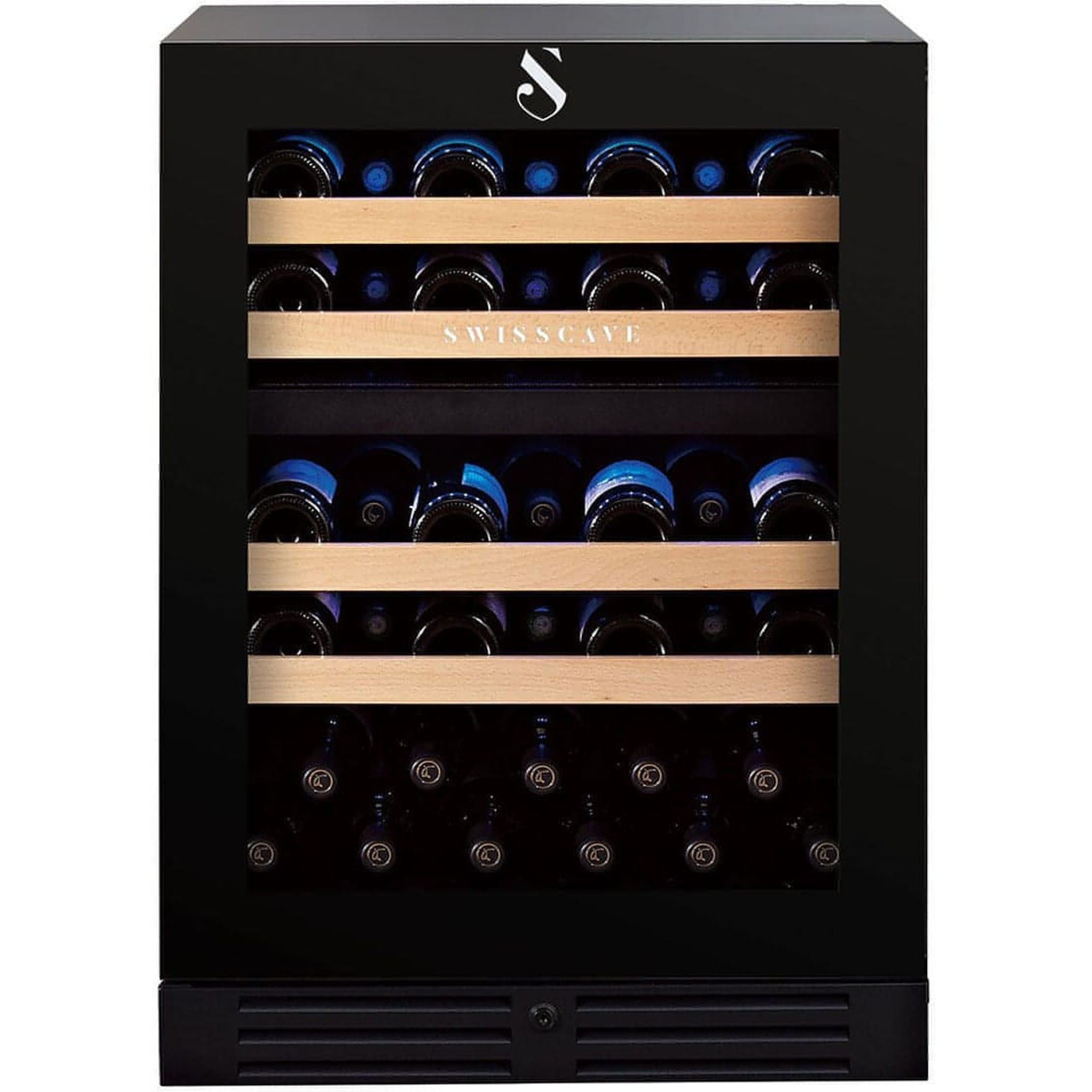 SWISSCAVE Classic - 600mm Dual Zone - 40 Bottles - Freestanding / Built in Wine Cooler - WL155DF