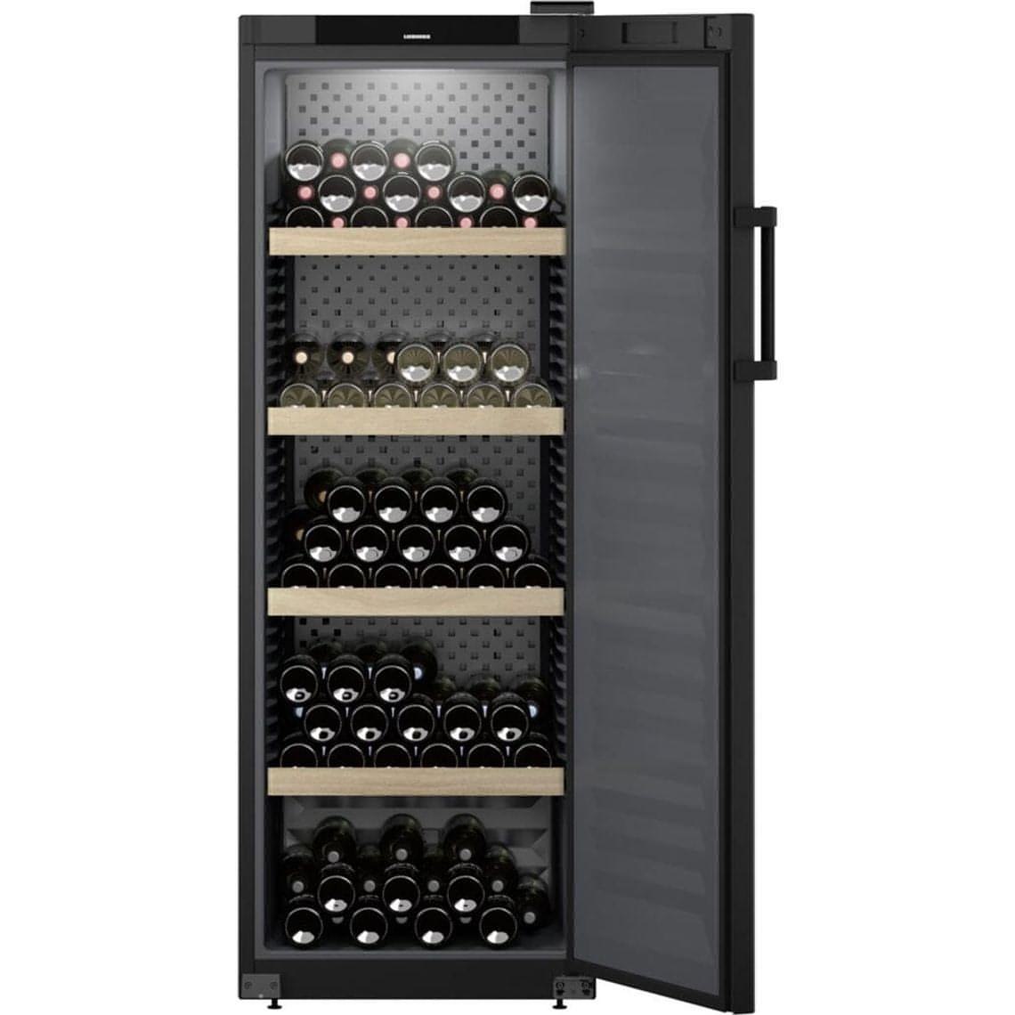 Liebherr - WSbl 5001 - GrandCru 196 Bottle Freestanding Wine Cabinet - WSbl 5001 - Solid Door
