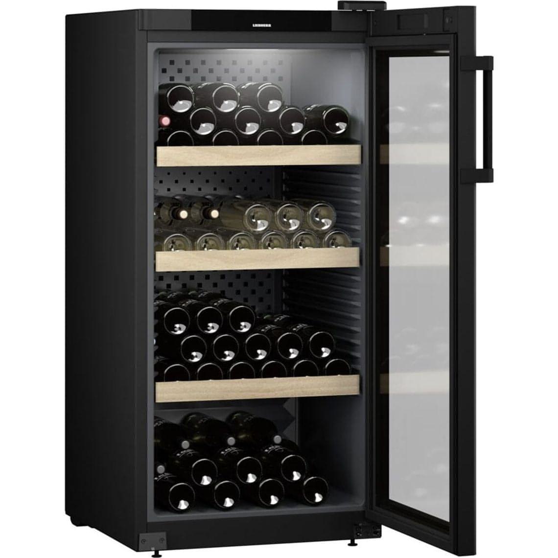 Liebherr - WPbl 4201 - GrandCru 141 Bottle Freestanding Wine Cabinet - WPbl 4201 - Glass Door