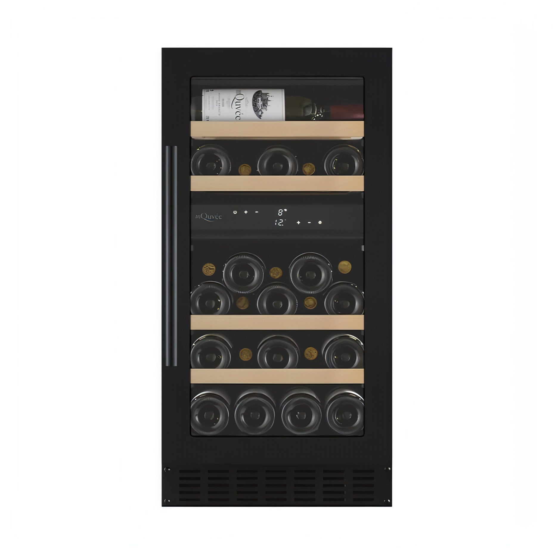 mQuvée - 400mm - Undercounter Wine Fridge - WineCave 700 40D - Anthracite Black