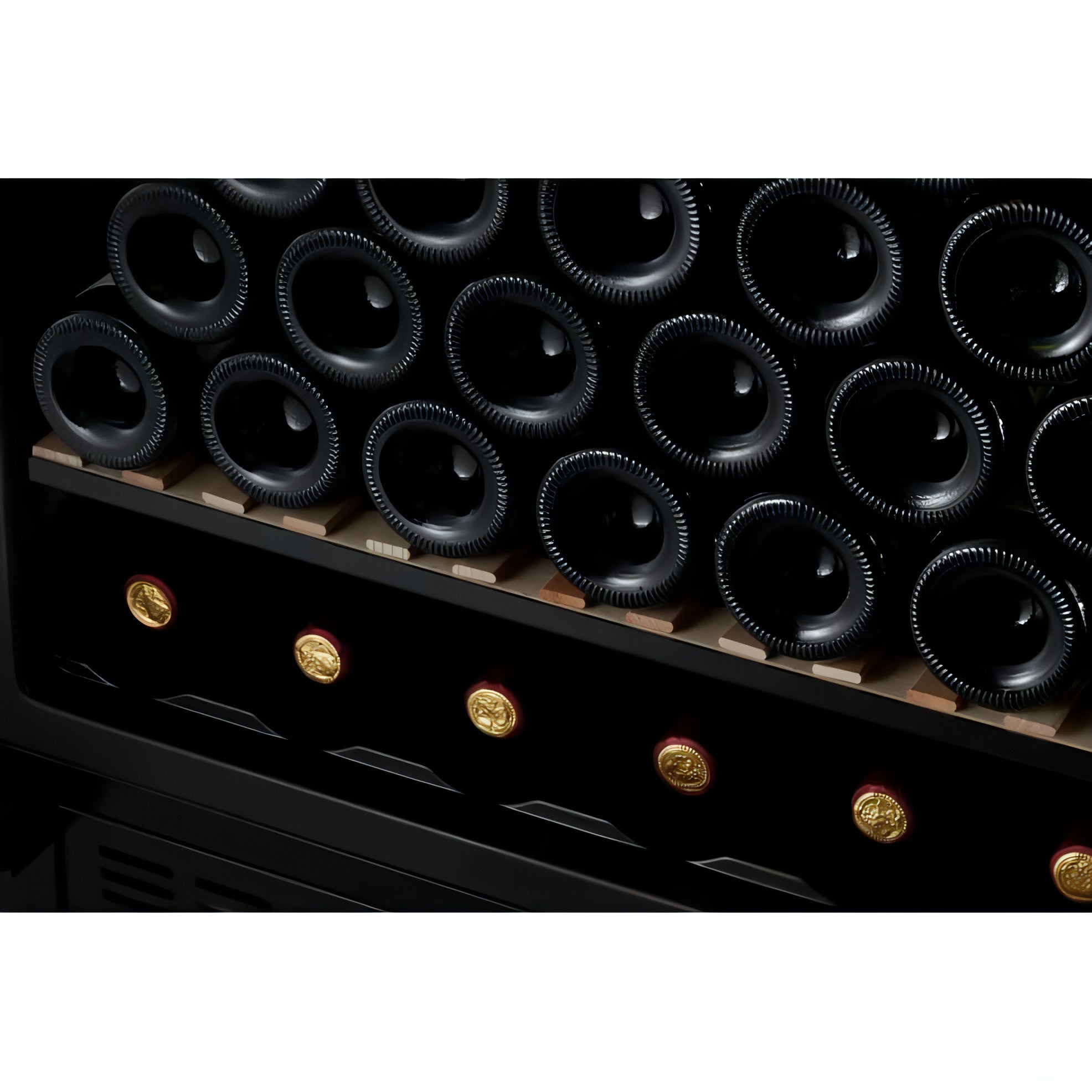 mQuvée WineStore 226 - 226 Bottles - Wine Cabinet -Solid Black