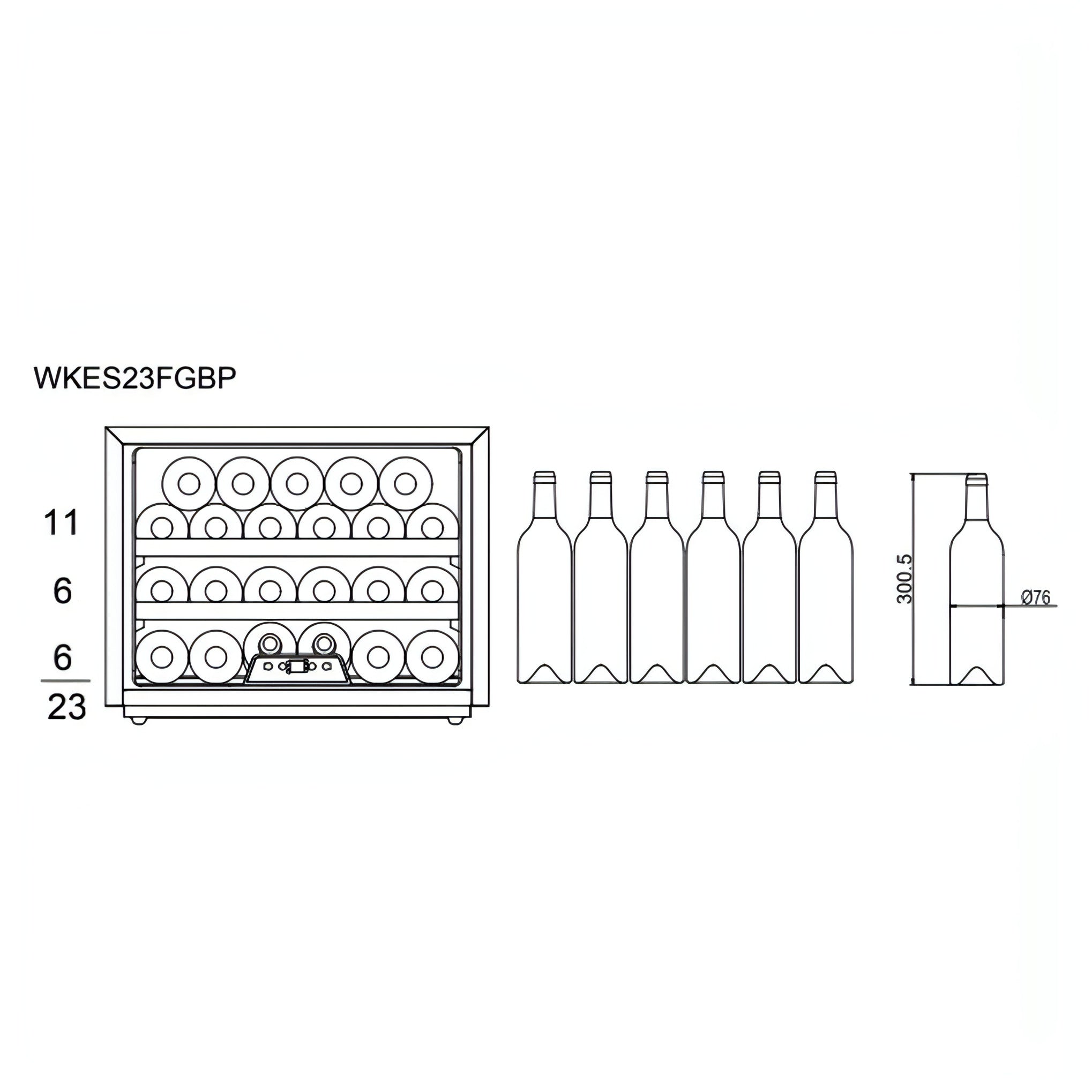 mQuvée - Integrated Wine Cooler - WineKeeper Exclusive - 23S - Push/Pull