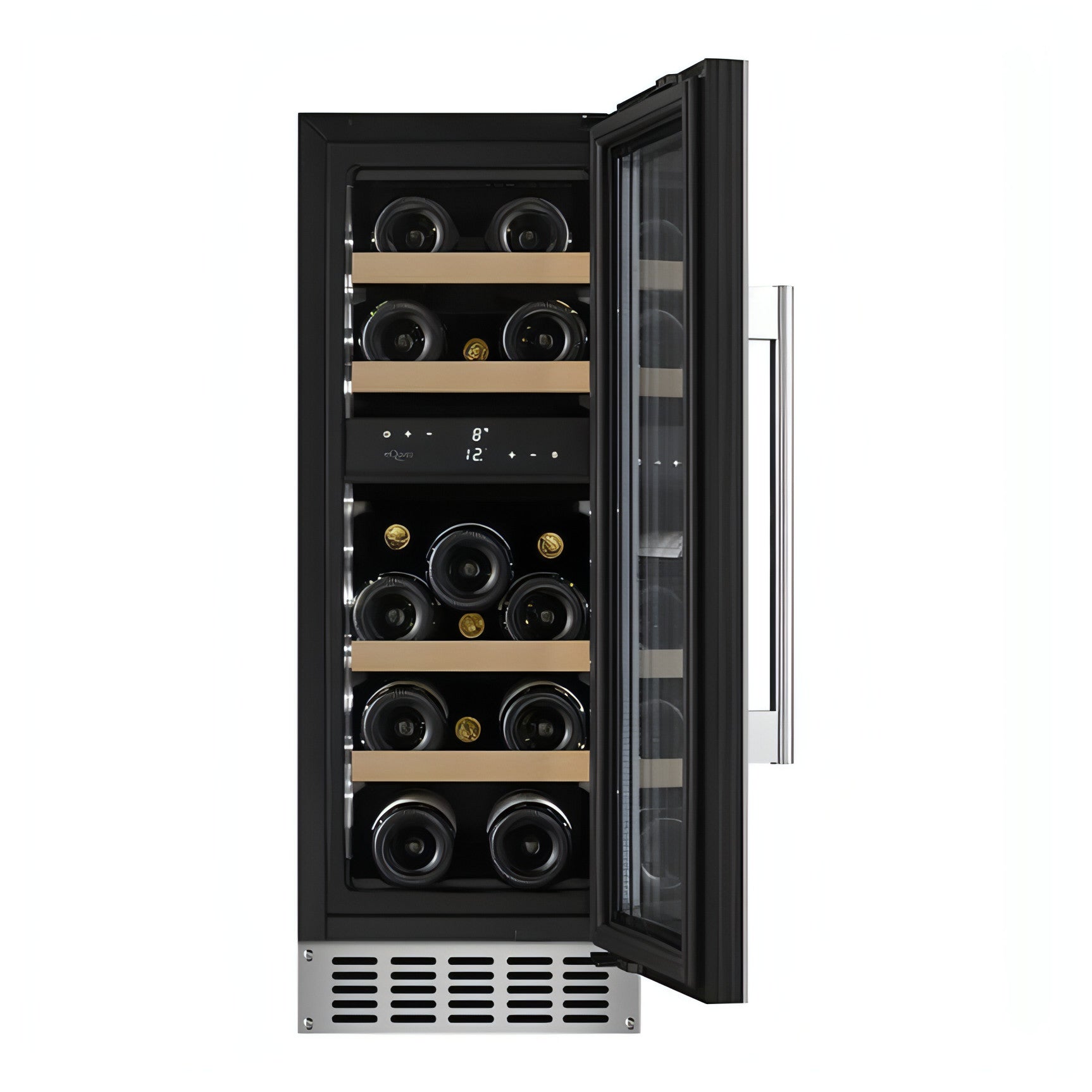 mQuvée - 300mm - Undercounter Wine Fridge - WineCave 700 30D - Stainless Steel