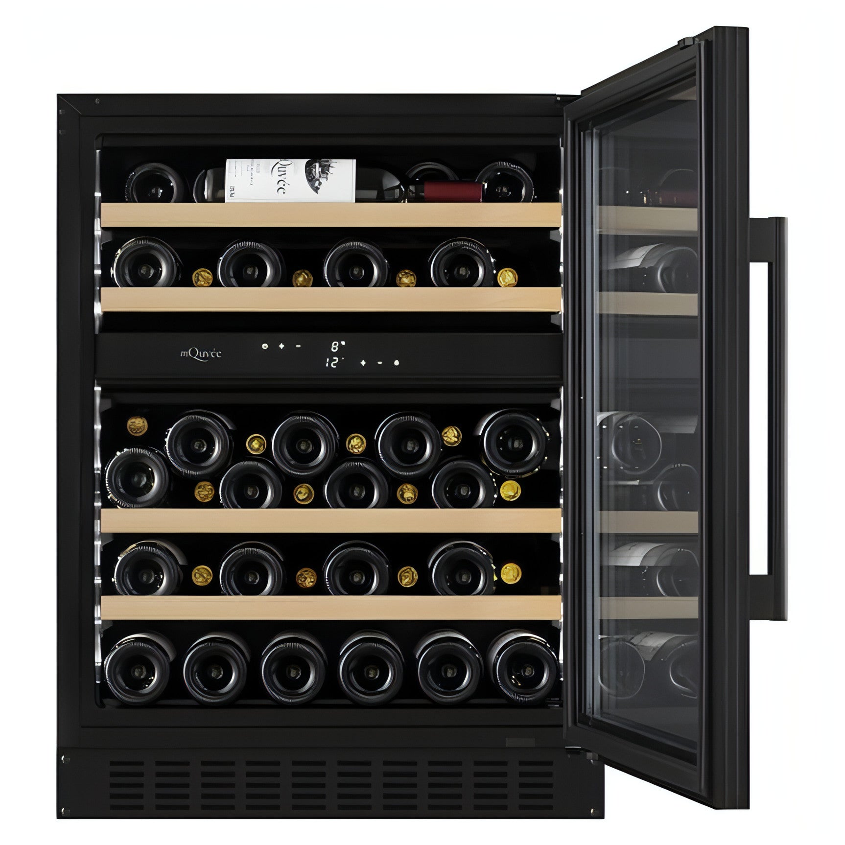 mQuvée Under Counter Wine Fridge 600mm - WineCave 700 60D - Black