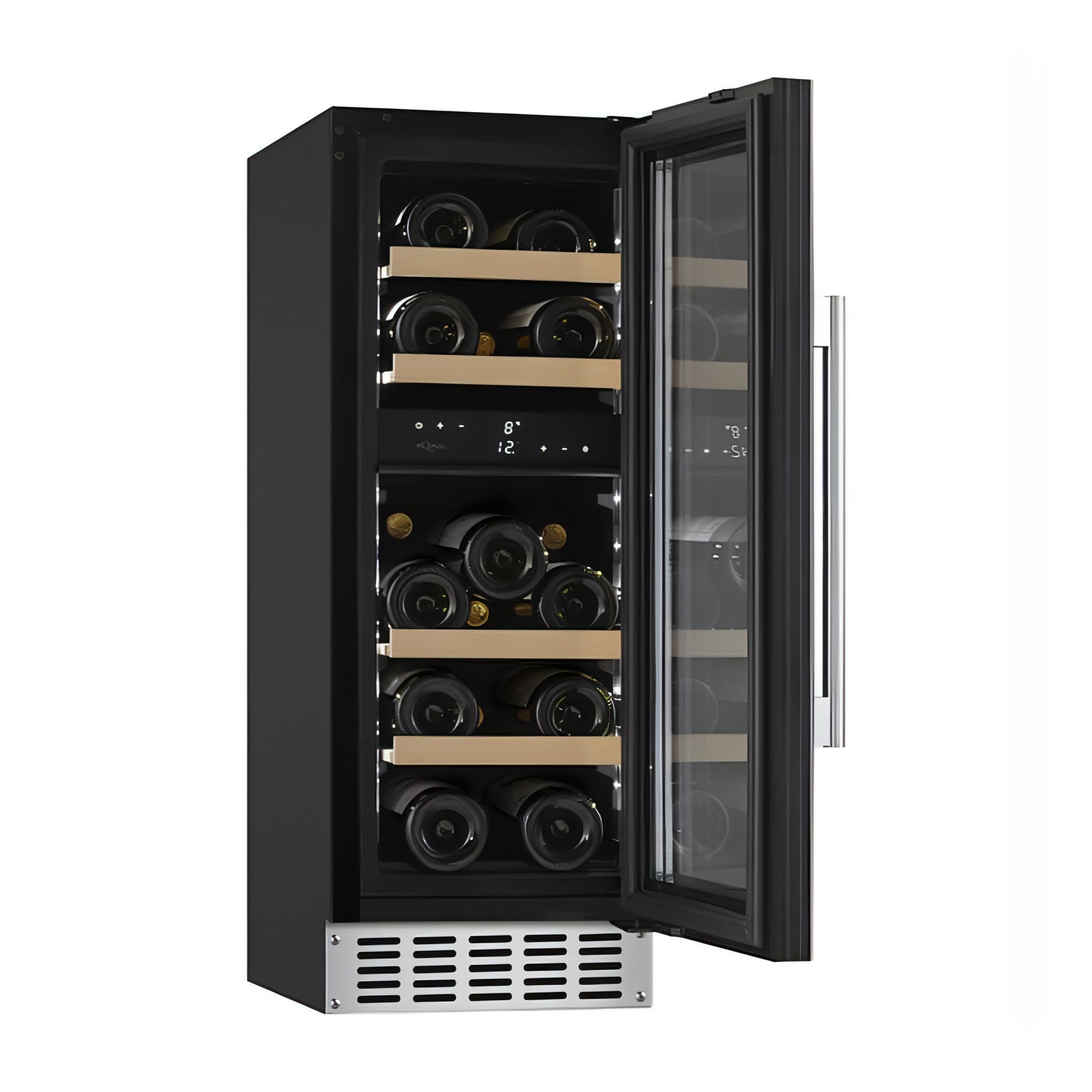 mQuvée - 300mm - Undercounter Wine Fridge - WineCave 700 30D - Stainless Steel