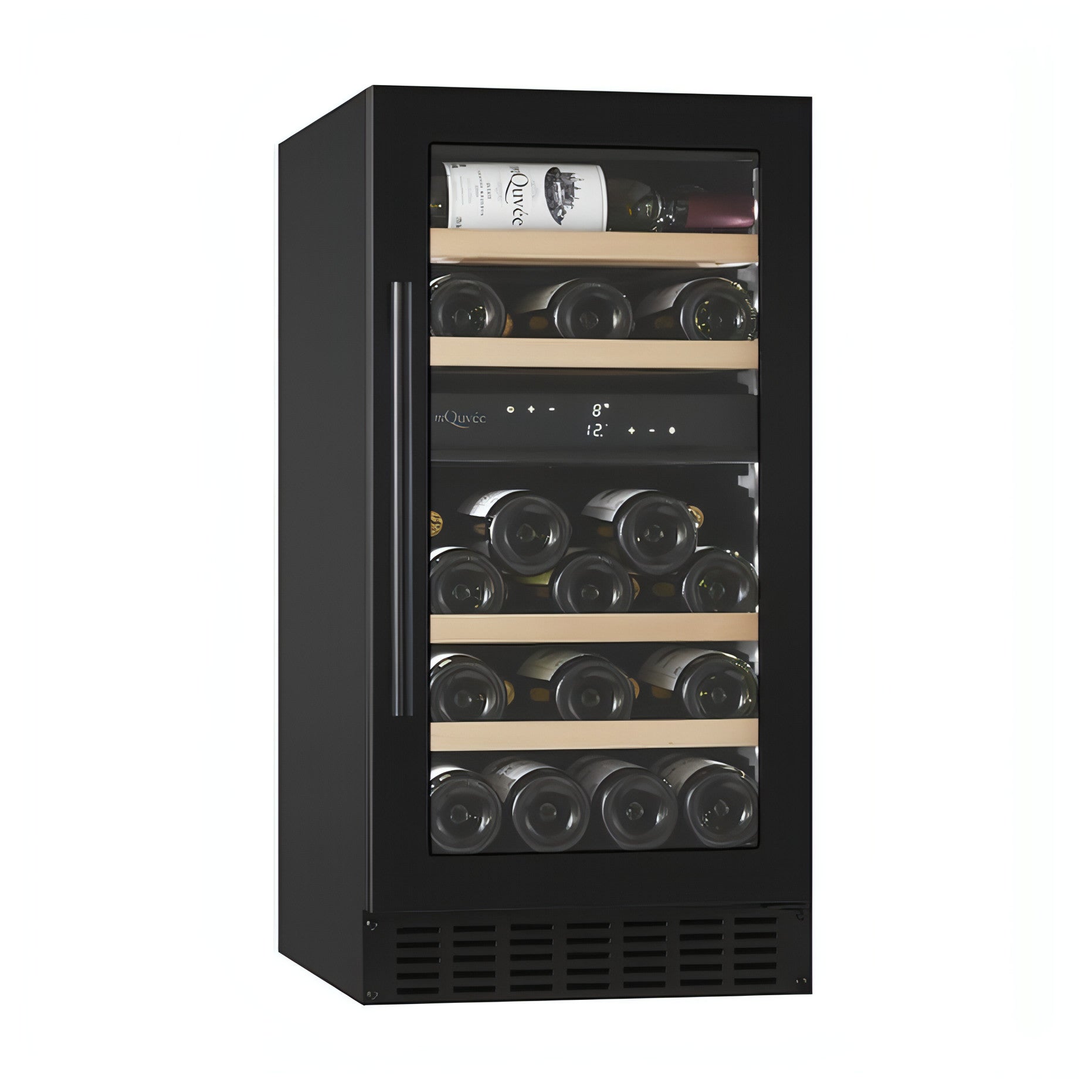 mQuvée - 400mm - Undercounter Wine Fridge - WineCave 700 40D - Anthracite Black