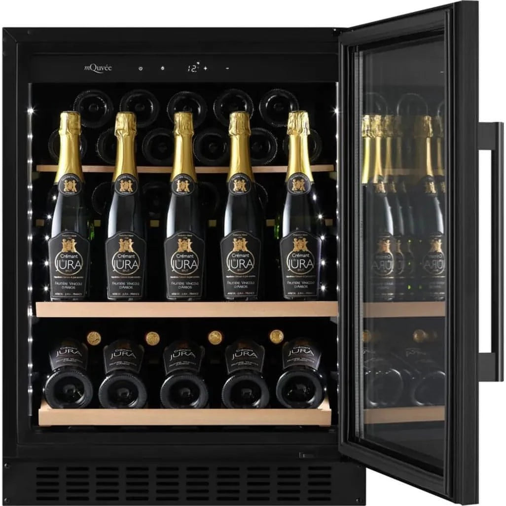 mQuvée - 600mm - Undercounter Wine Fridge - WineCave 700 60S Anthracite Black