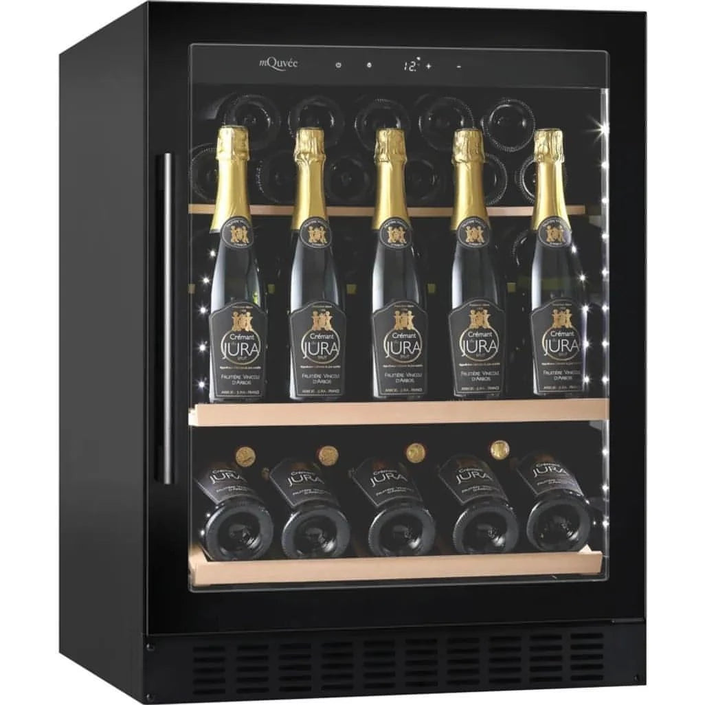 mQuvée - 600mm - Undercounter Wine Fridge - WineCave 700 60S Anthracite Black