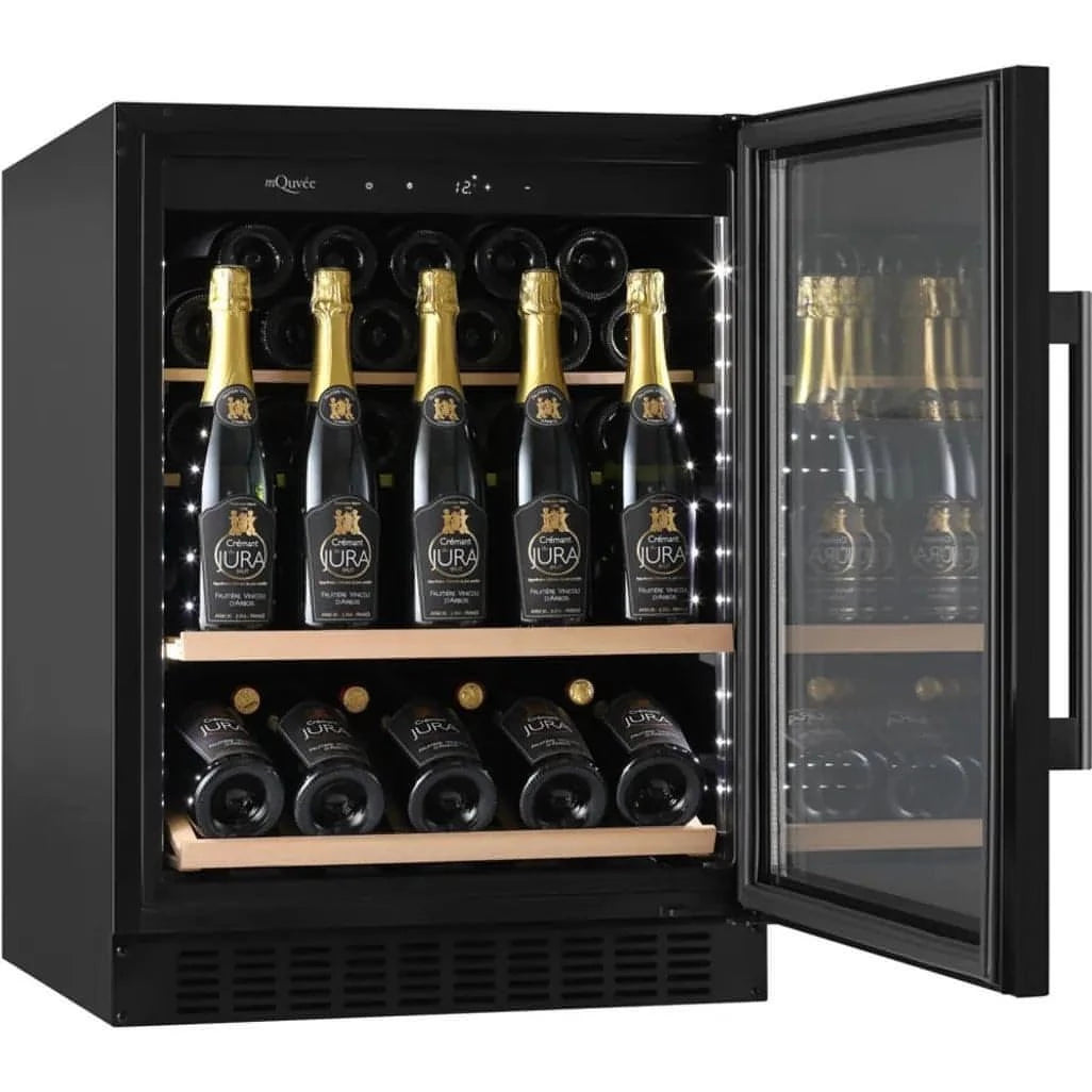 mQuvée - 600mm - Undercounter Wine Fridge - WineCave 700 60S Anthracite Black