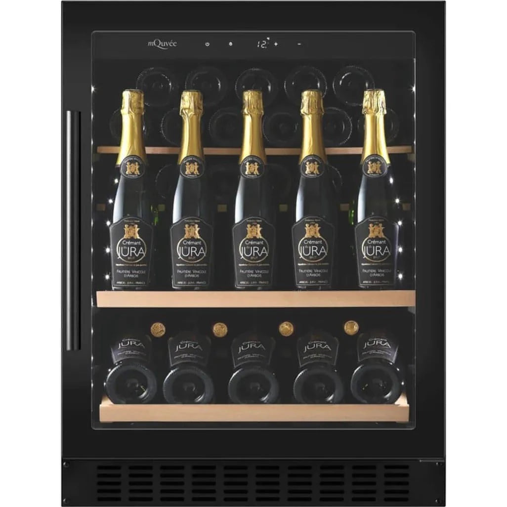 mQuvée - 600mm - Undercounter Wine Fridge - WineCave 700 60S Anthracite Black