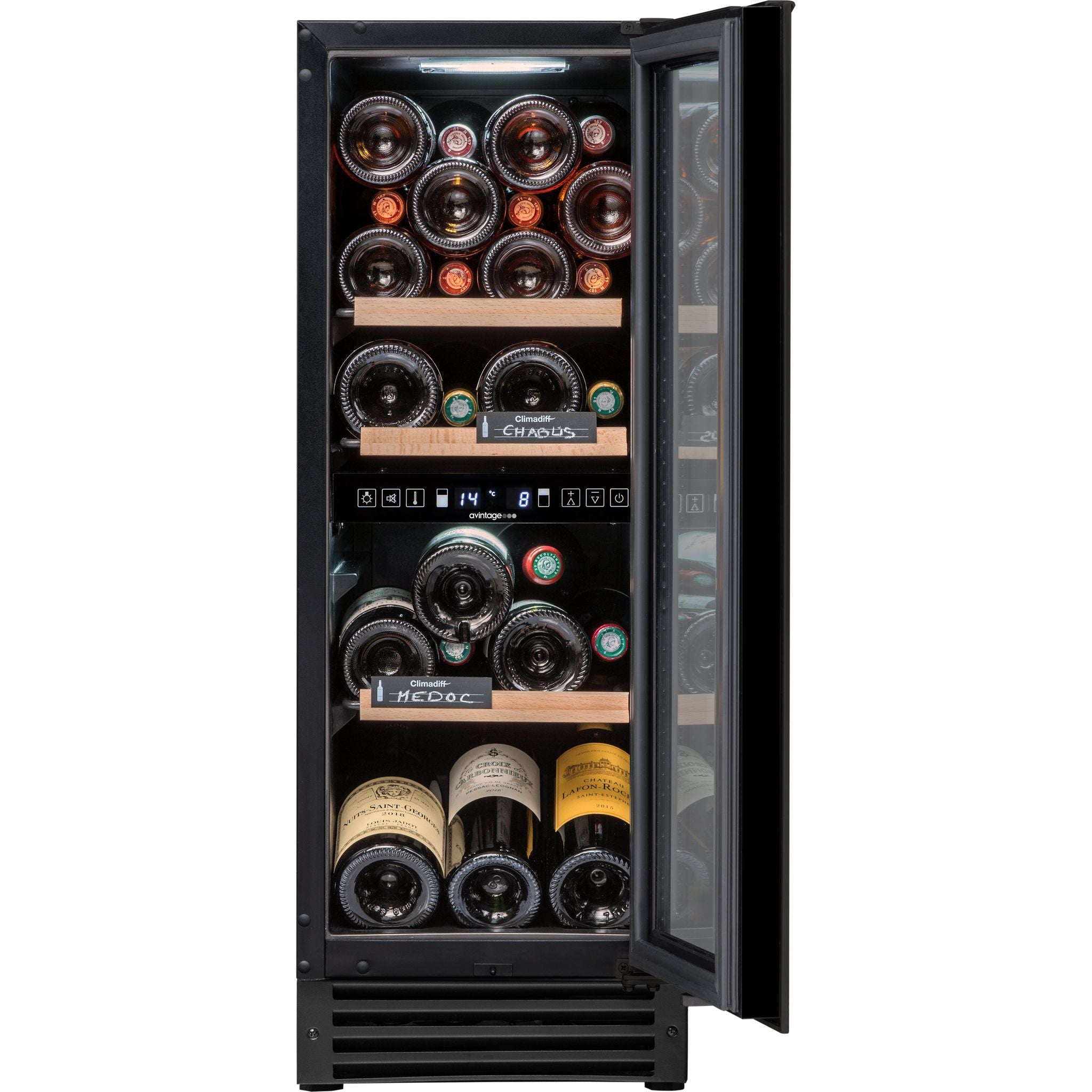 Avintage - 300mm Dual Zone - 25 bottle - Undercounter Wine Cooler - AVU27D82 - WAREHOUSE CLEARANCE